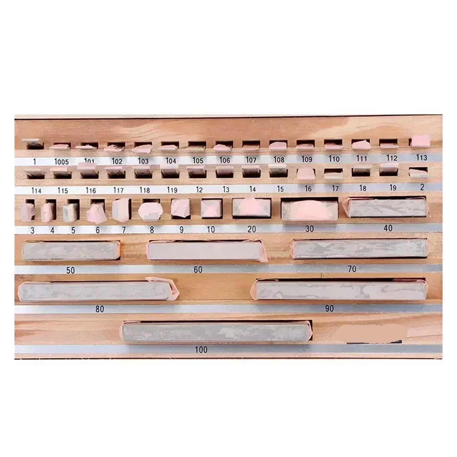 Mthckxjbsuz 1 Grade Gauge Block, 47Pcs/Set 0 Grade Inspection Block Gauge Test Caliper Blocks Measurement Instruments(1 Grade)