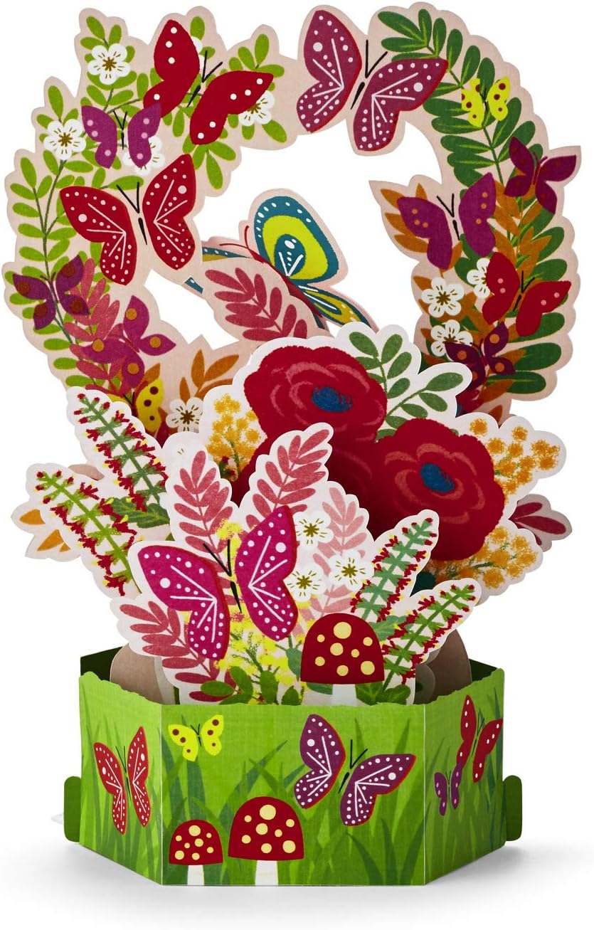 Paper Wonder Pop Up Birthday Card by Hallmark 'Butterfly Bouquet' - Medium, 23.5cm x 16.5cm - Image 4