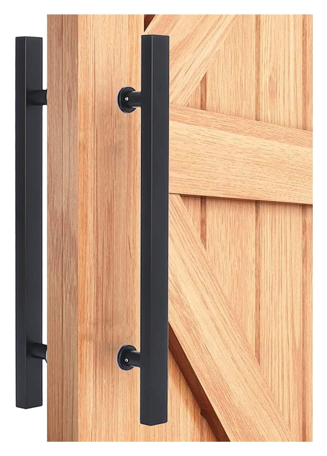 Poignée de porte coulissante noire 50cm en acier inoxydable