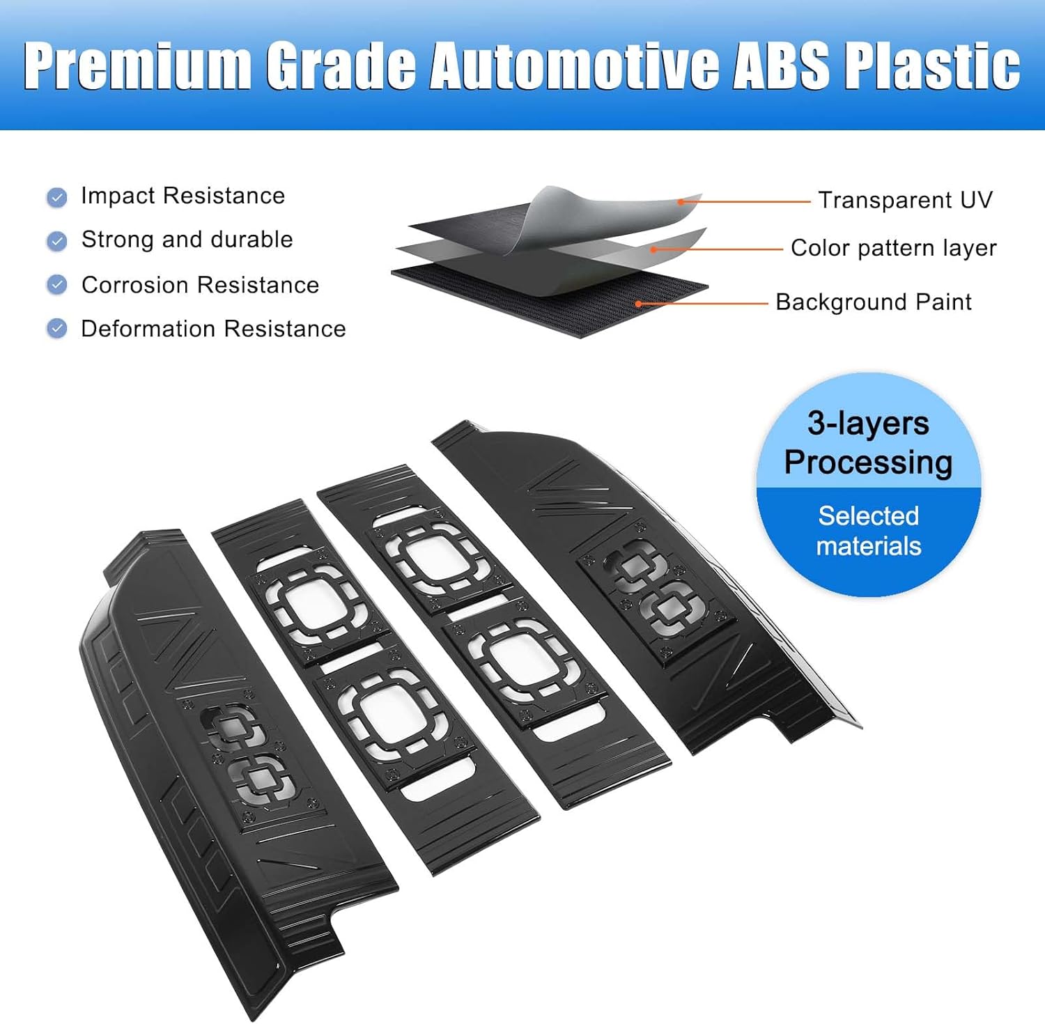 Tail Light Guard Grille Trim Compatible with Land Rover Defender 90/110/130 2020-2025, ABS Plastic Cyberpunk Rear Taillight Mesh Protective Cover, 4PC Set