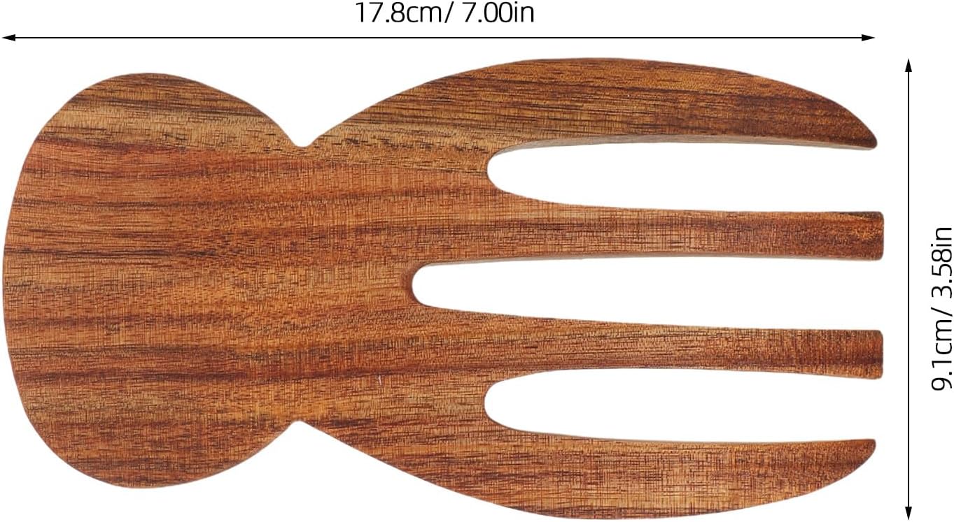 MAGICLULU 2pcs Wood Salad Utensils: Wooden Salad Hands Spoon Fork Servers For Kitchen Pasta And Fruit Serving Kitchen Utensils
