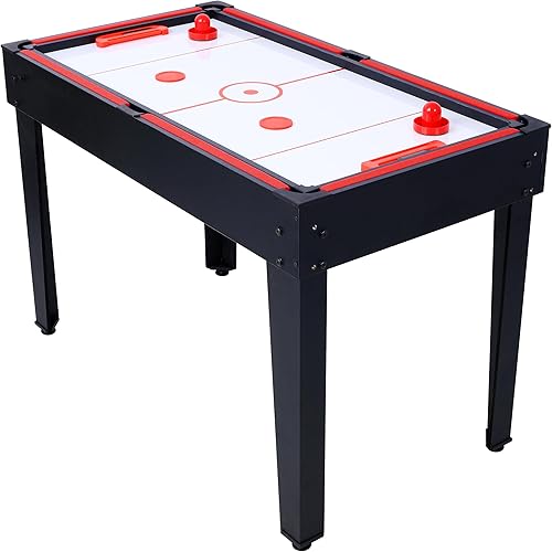 Miniatura 5 de Juego de mesa de juego 5 en 1 para el hogar, sala de juegos, amigos y familia, con billar, hockey de empuje, futbolín, ping pong y baloncesto, negro