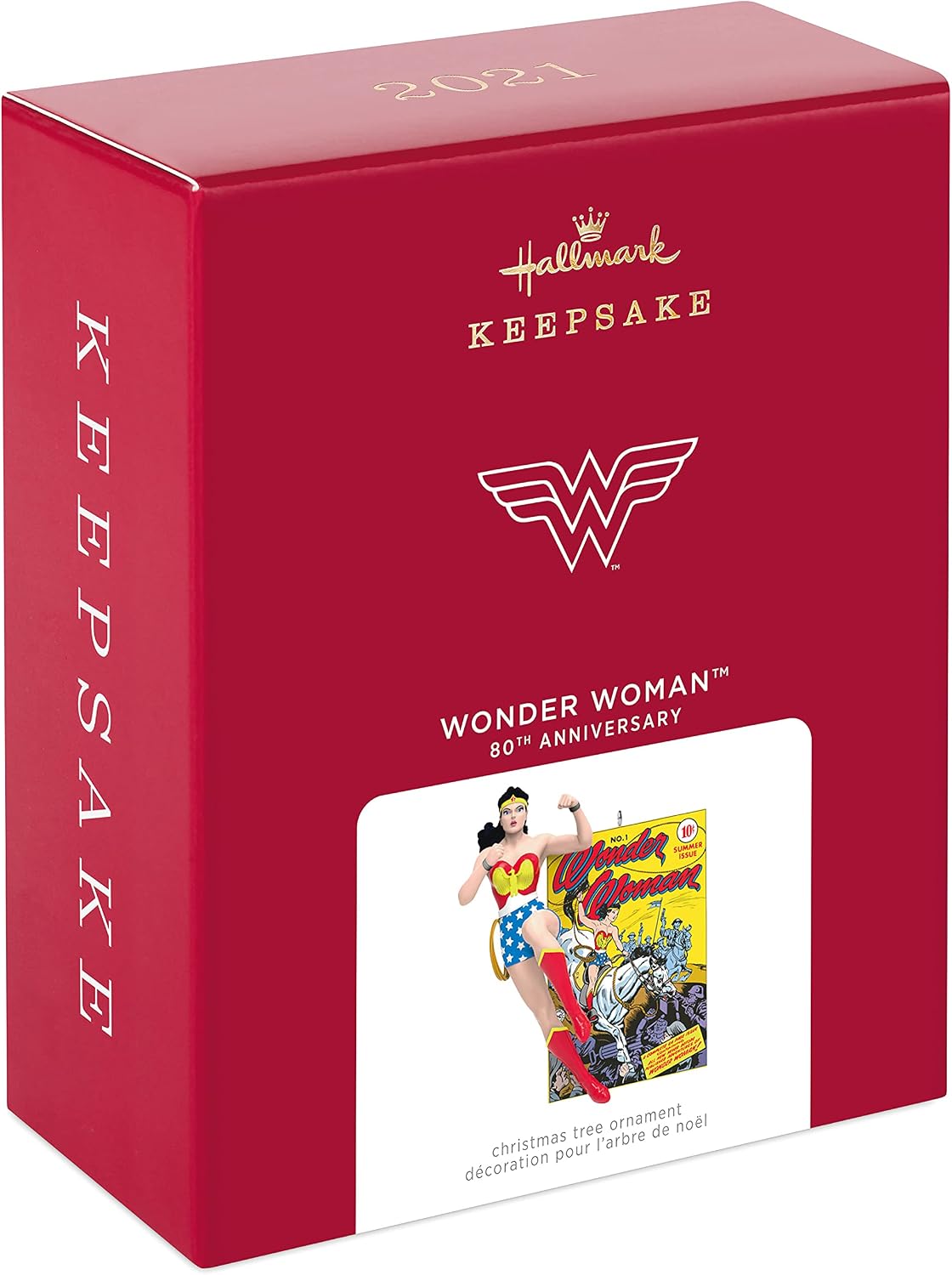 Hallmark Keepsake Christmas Ornament 2021, DC Comics Wonder Woman 80th Anniversary