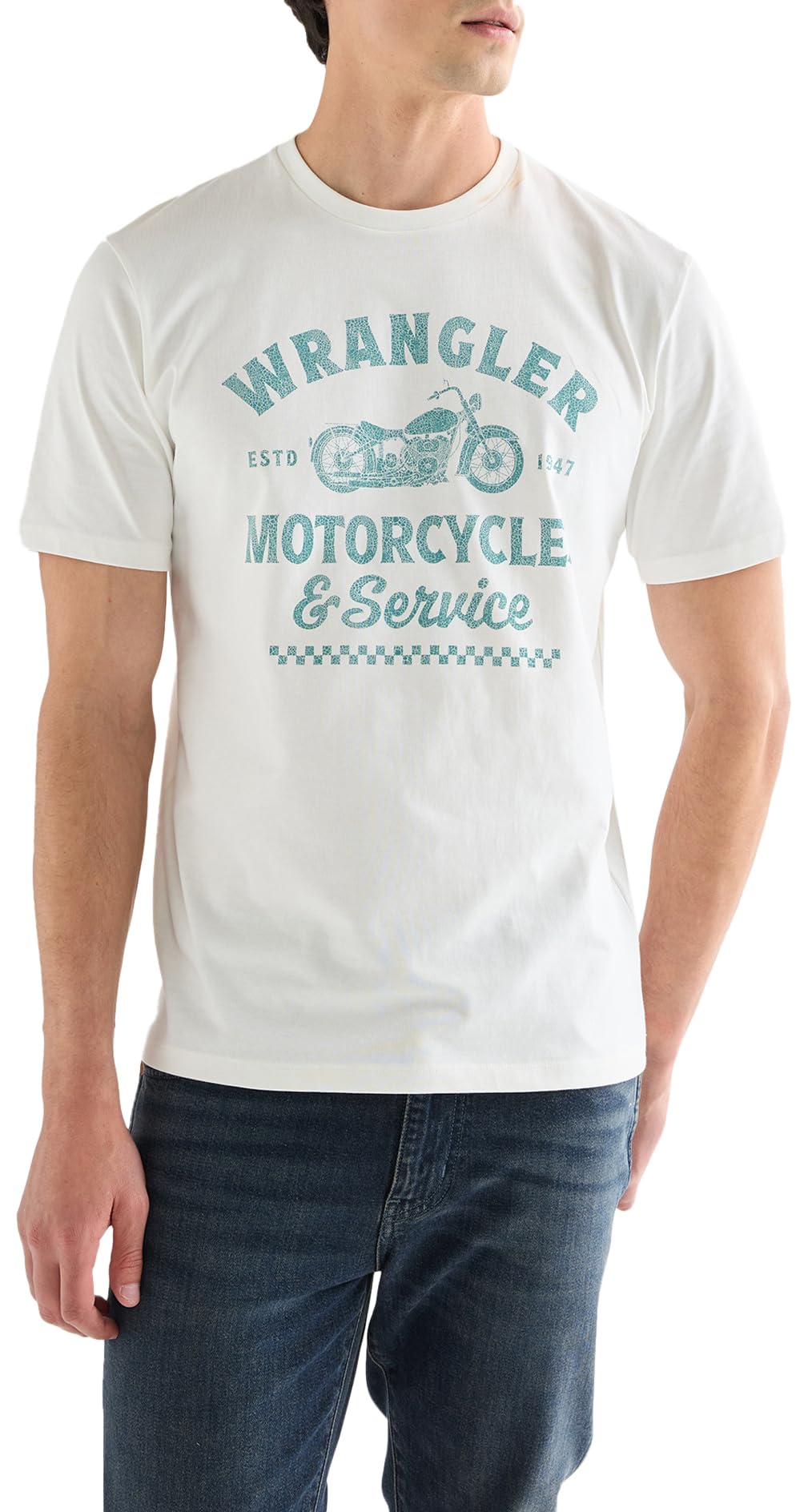 Wrangler Regular Americana Tee Worn White Size XXL