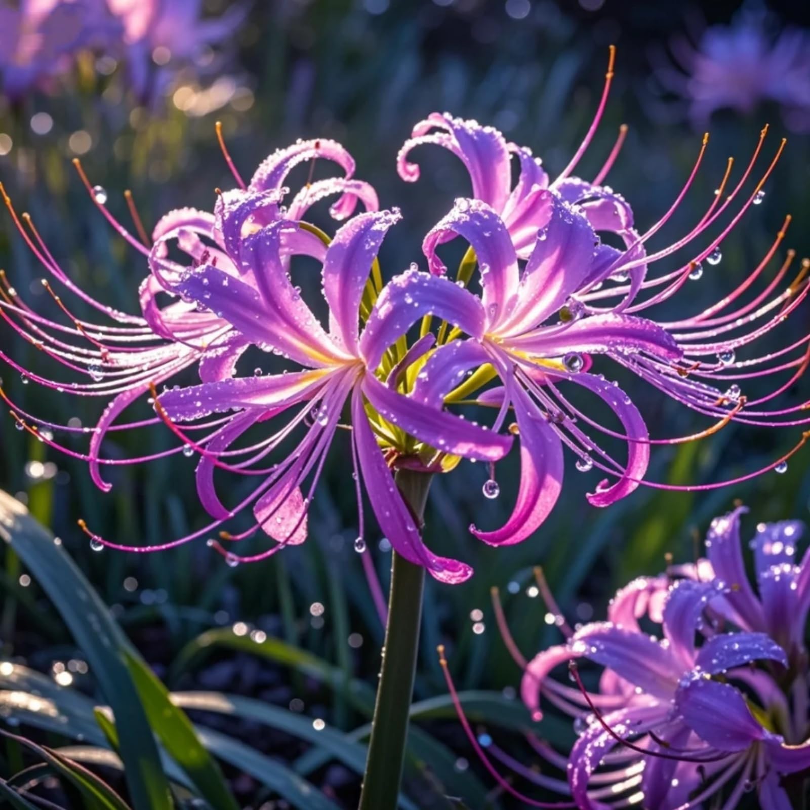 Lycoris Perennial, Spider Lily Bulbs, Rare and Beautiful Lycoris Bulbs in Bulk,Planting for Stunning Garden Displays【Nyugs】-4 Bulbs-F