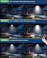 LOTMOS 342 LED napelemes kültéri lámpa mozgásérzékelővel, IP65 vízálló, 3 módú reflektor távirányítóval 4