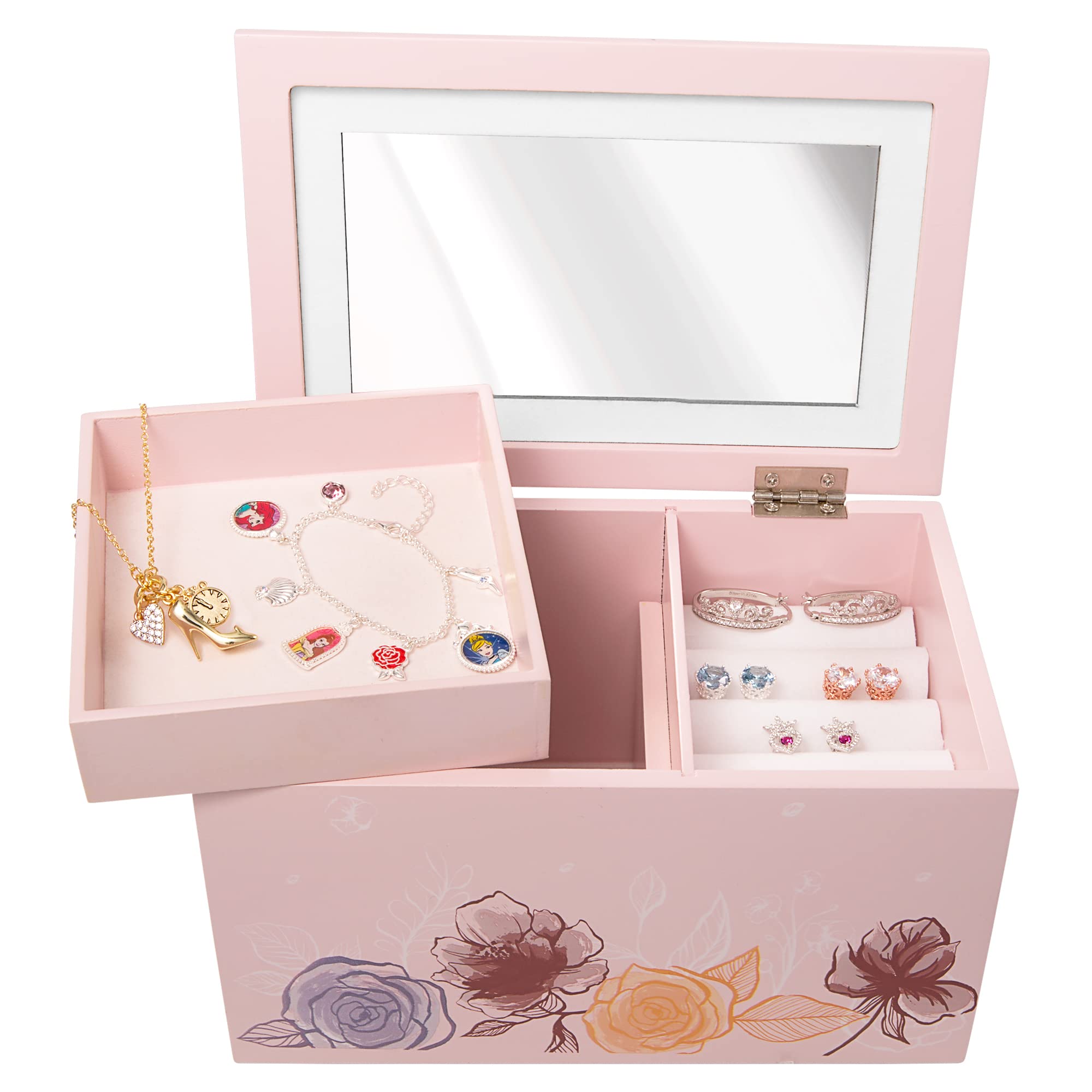 Peers Hardy Disney Princess Pink Printed Wooden Jewellery Box VX700652L,One Size