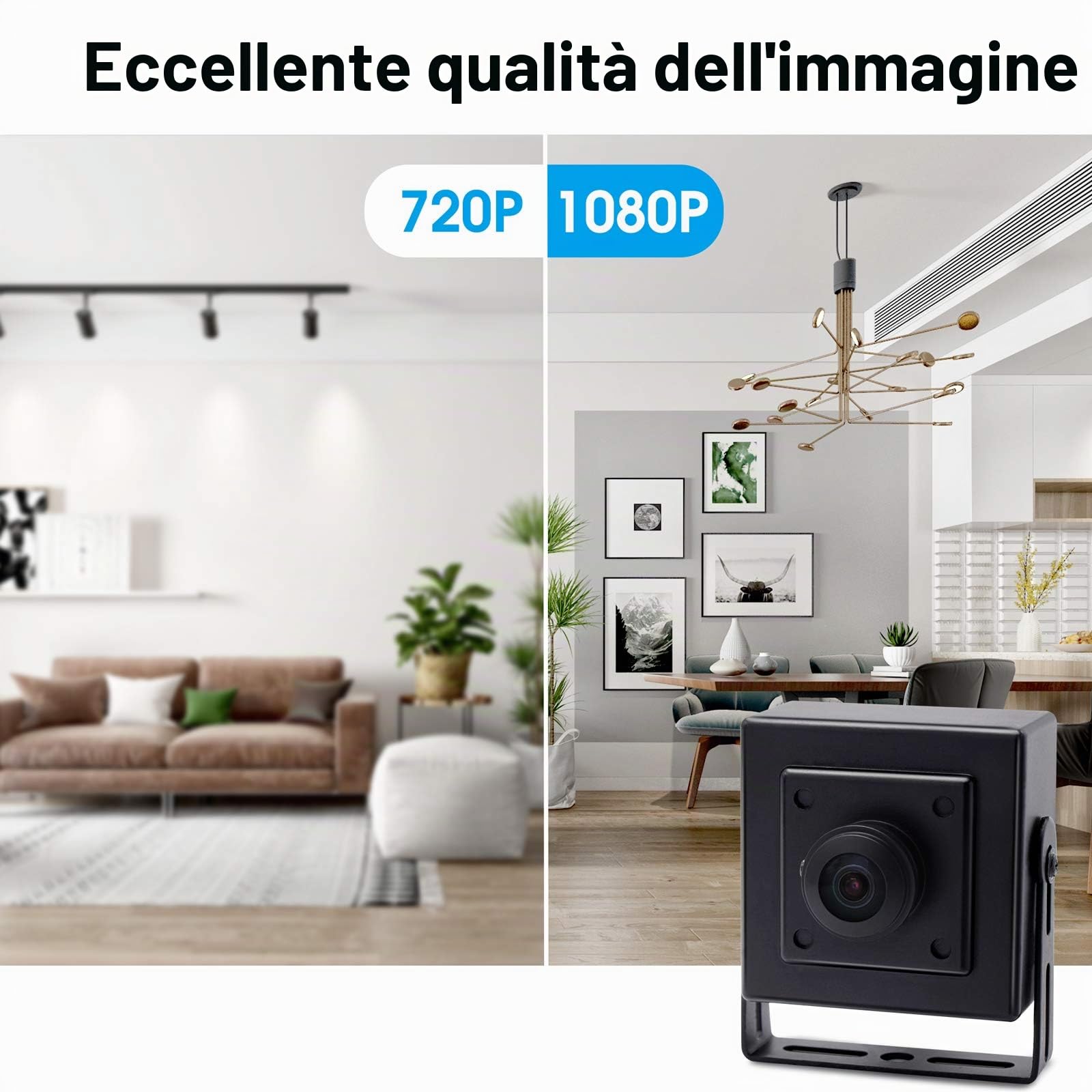 Svpro Full HD 1080P Low Light Camera USB Camera con alloggiamento in alluminio, IMX323 Sensor Mini USB Webcam 2MP H.264 USB Webcam con microfono digitale integrato per PC o progetto embedded