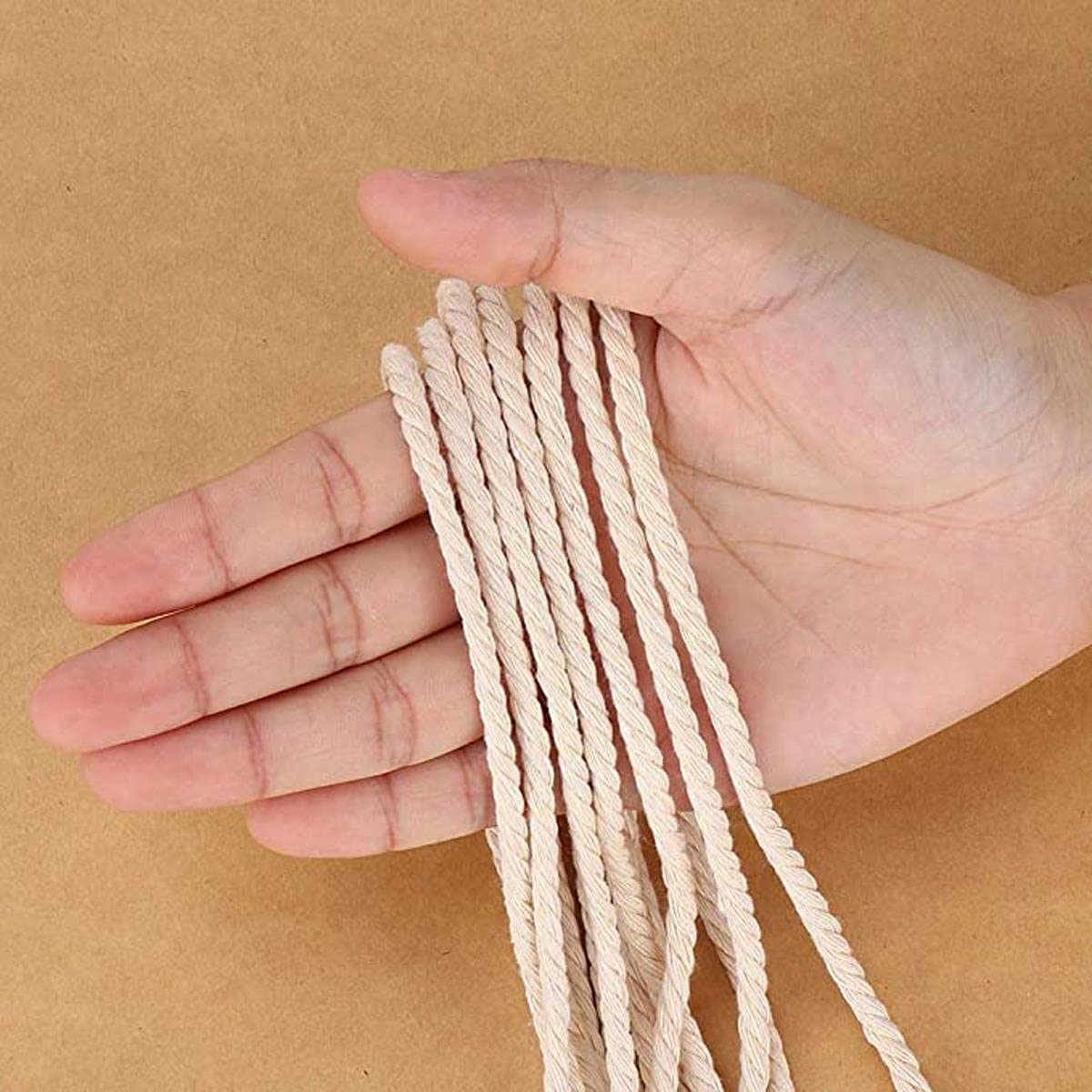 3mm x 300m Corde de Coton Multi-usages créatif Bricolage brins de Corde de Coton Cordon de Coton macramé torsadé pour l'artisanat de tenture Murale-Chine,3MMX300M