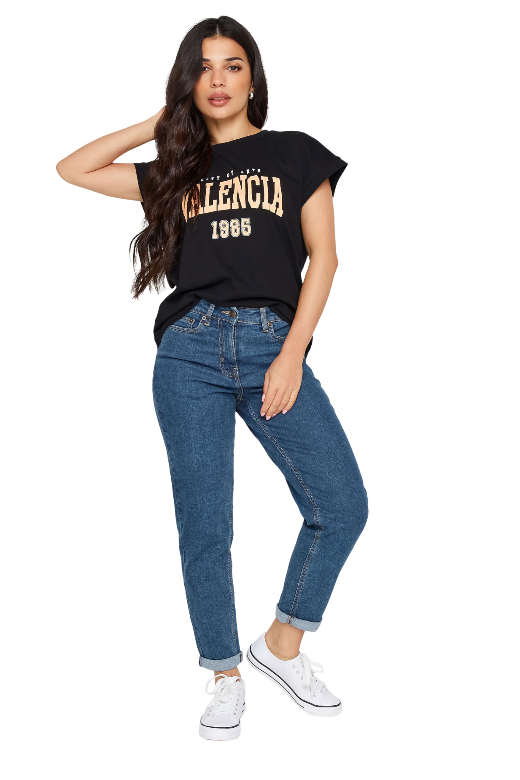 Pixiegirl Women's Blue Petite Mom Jeans In | Size: 10