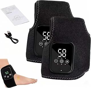 2PCS Foot Renew Massager for Neuropathy, Portable Triple Method Ankle Wrap with 3 Vibration Modes, Massager for Heel, Arch & Ankle Relief