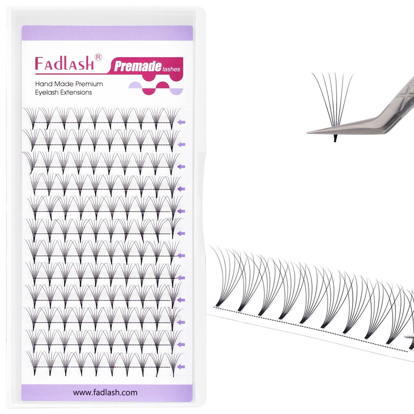 Volumen Ruso 10D 0.07mm C Curl 15mm Prefabricados Extensiones de Pestañas Volume Lashes Extension Ruso Pestañas — view 77