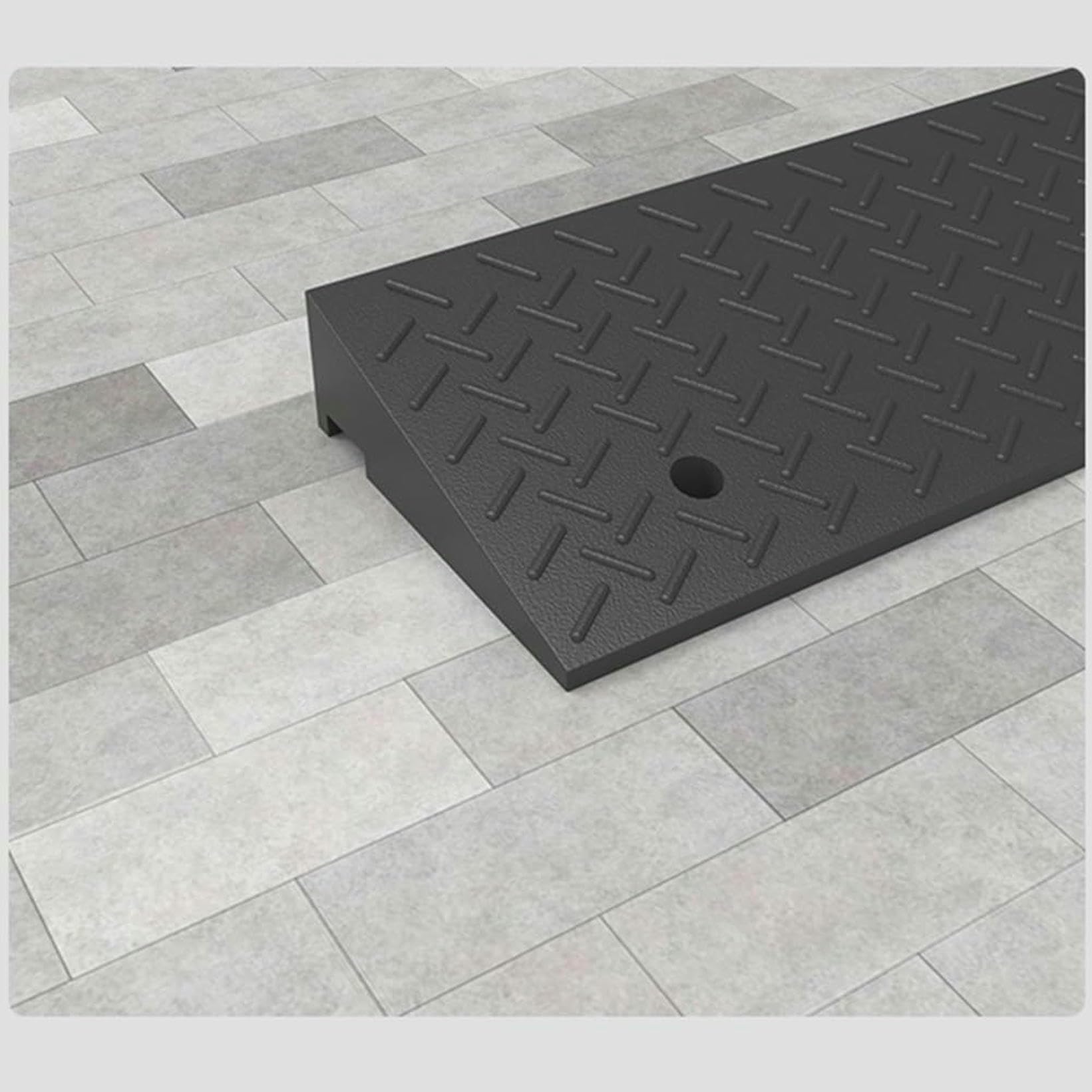 Rampa De Goma, 9-21 Cm Rampa De Umbral De Altura De Elevación, Rampas De Paso para Vehículos Sillas De Ruedas Motocicletas Bicicletas Trolley Scooter (50x50x9cm)