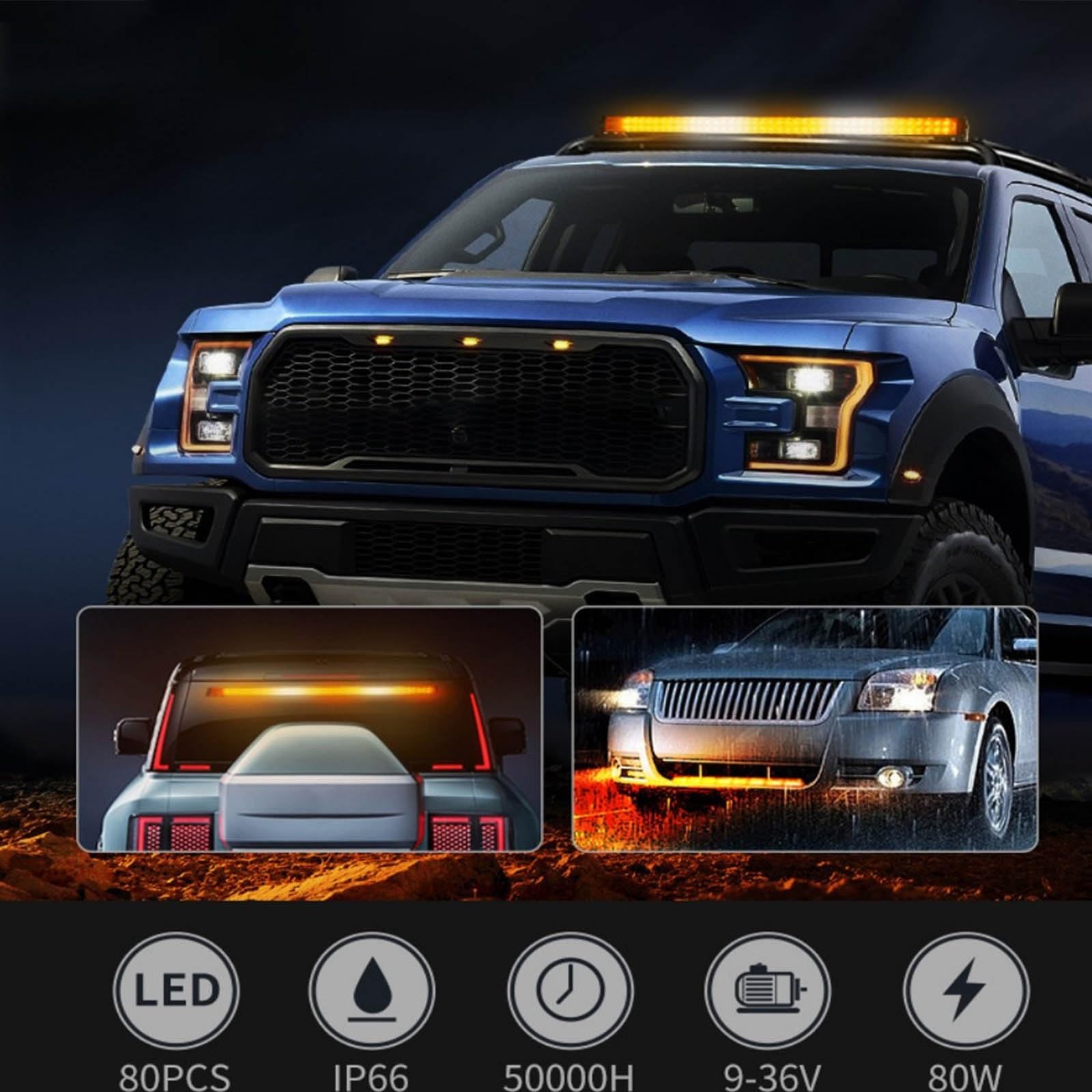 Barra luces LED estroboscópicas Traffic Advisor para vehículos construcción