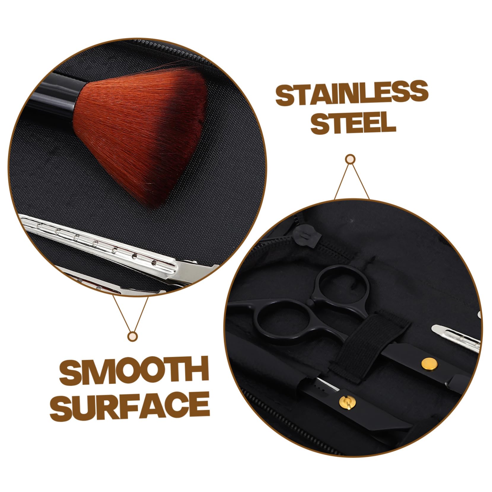Juego de Tijeras Tijeras Planas para Cortar el Cabello de Acero Inoxidable Negro Peluquero para Uso Profesional y Doméstico