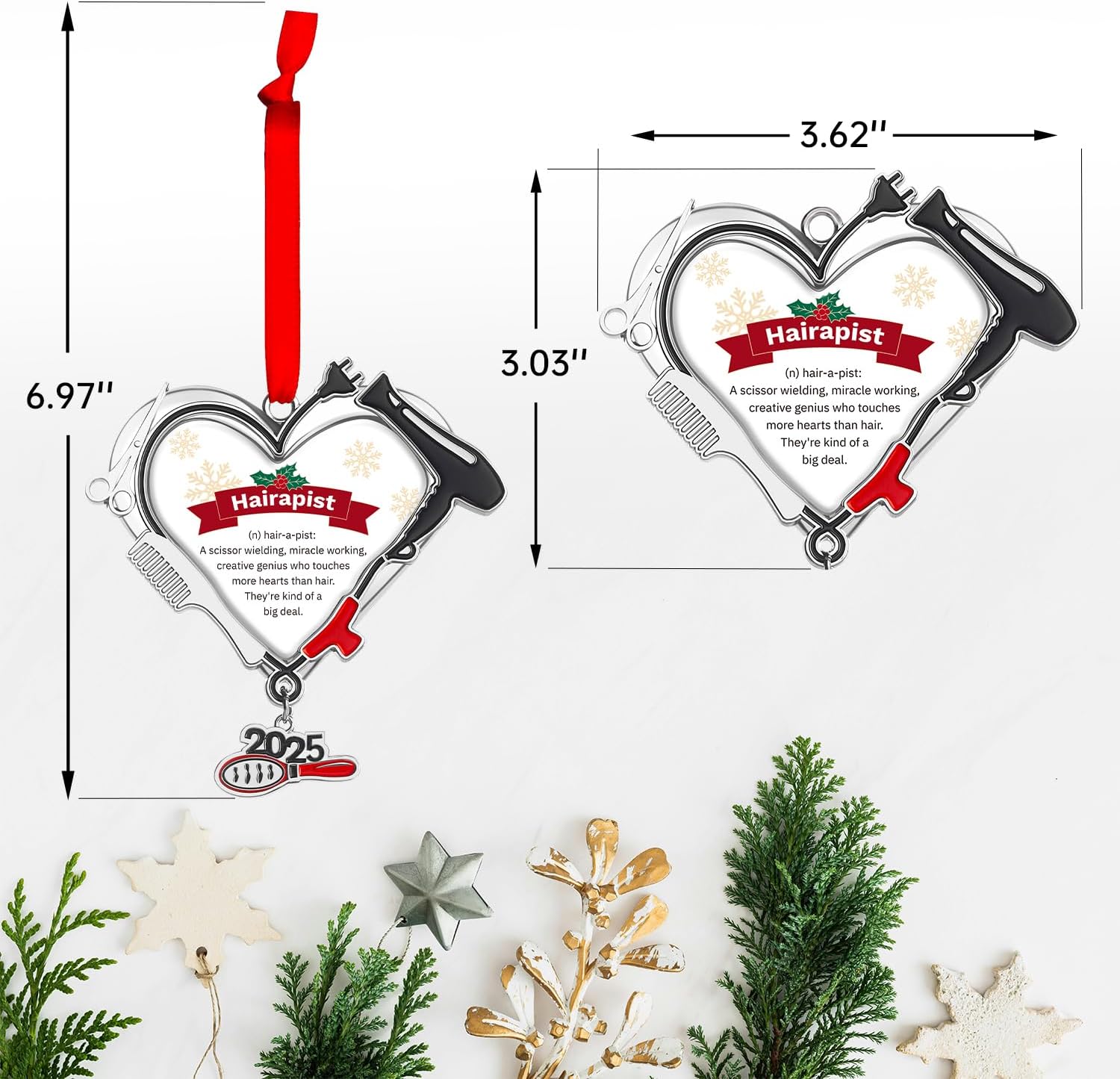 Hair Stylist Ornament 2025 - Christmas Ornament for Hairdressers, Gifts for Women Hairdressers, for Hair Stylist Female - Image 4