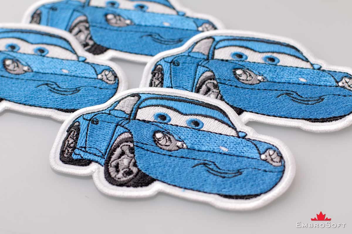 Aufnäher Oldtimer Auto – Ca. 10x6 Cm, Stickereiverstärkt, Zum Aufbügeln Oder Annähen