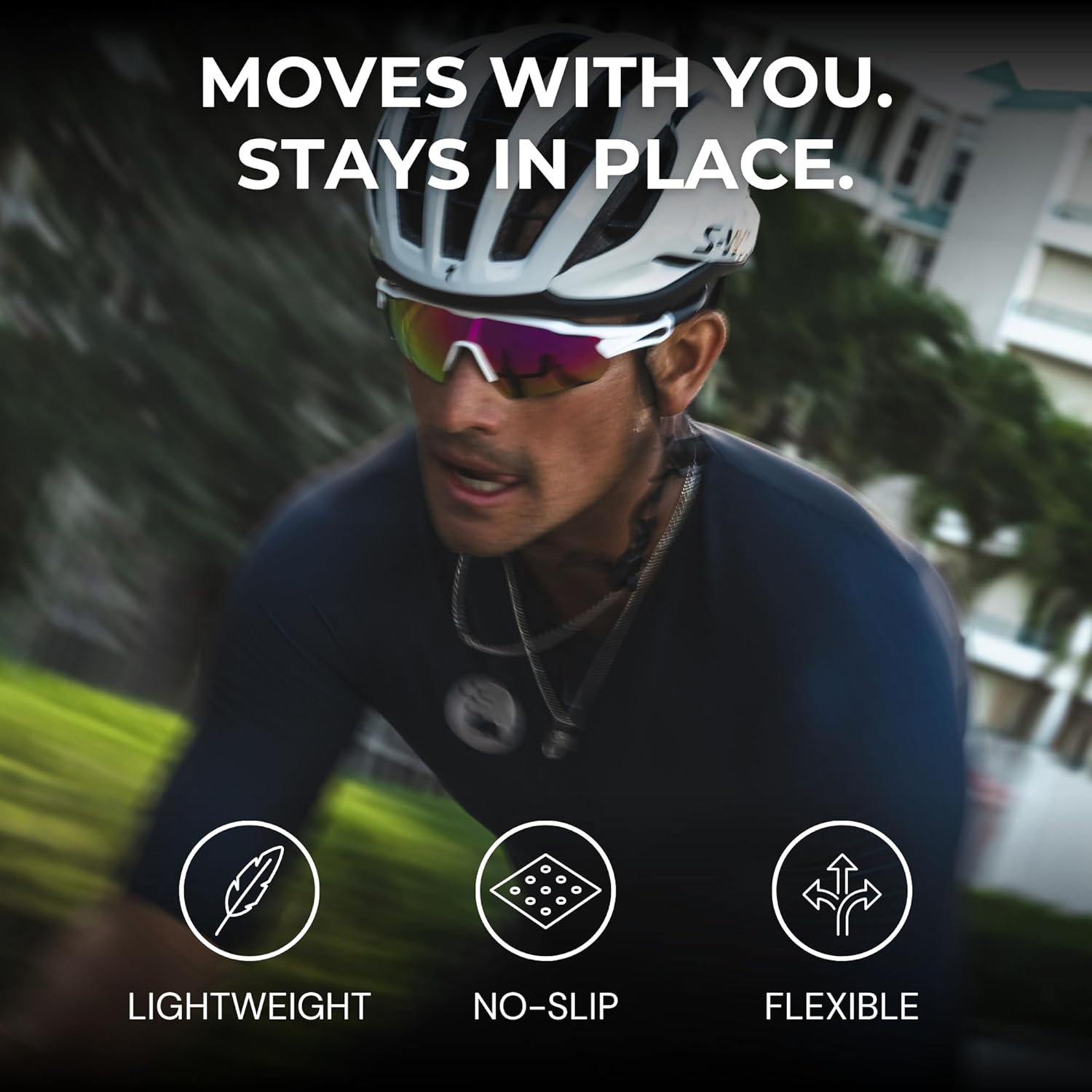 ShadyVEU Half Frame LUMYX Sports UV400 Anti Glare TR90 Hydrophobic Mirrored Lens Mens Womens Sunglasses