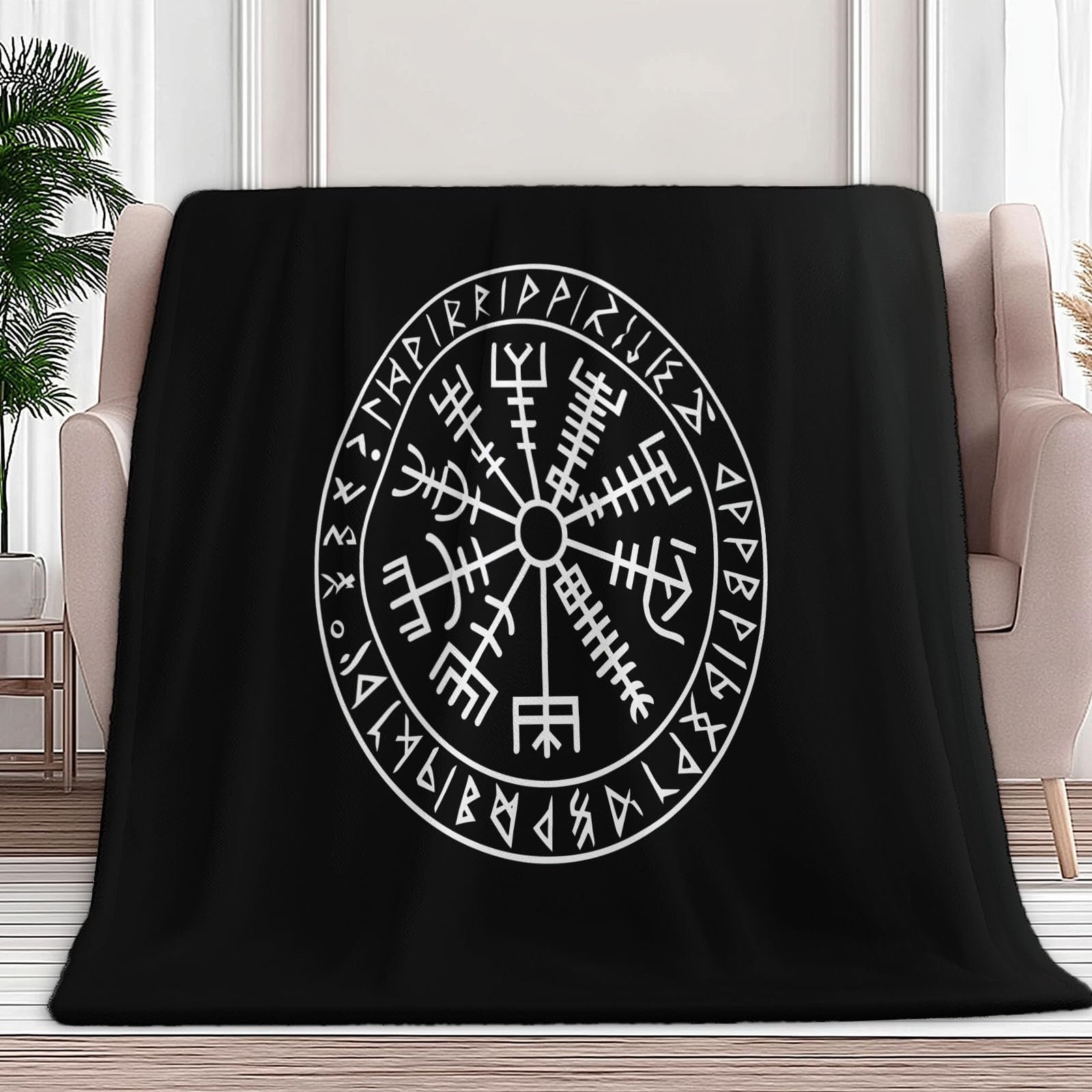 Koc polarowy z mikrofibry 220 x 240 cm, proste logo 3D nadruk 3D miękki pluszowy koc na łóżko dla dorosłych i dzieci, kemping, czarny