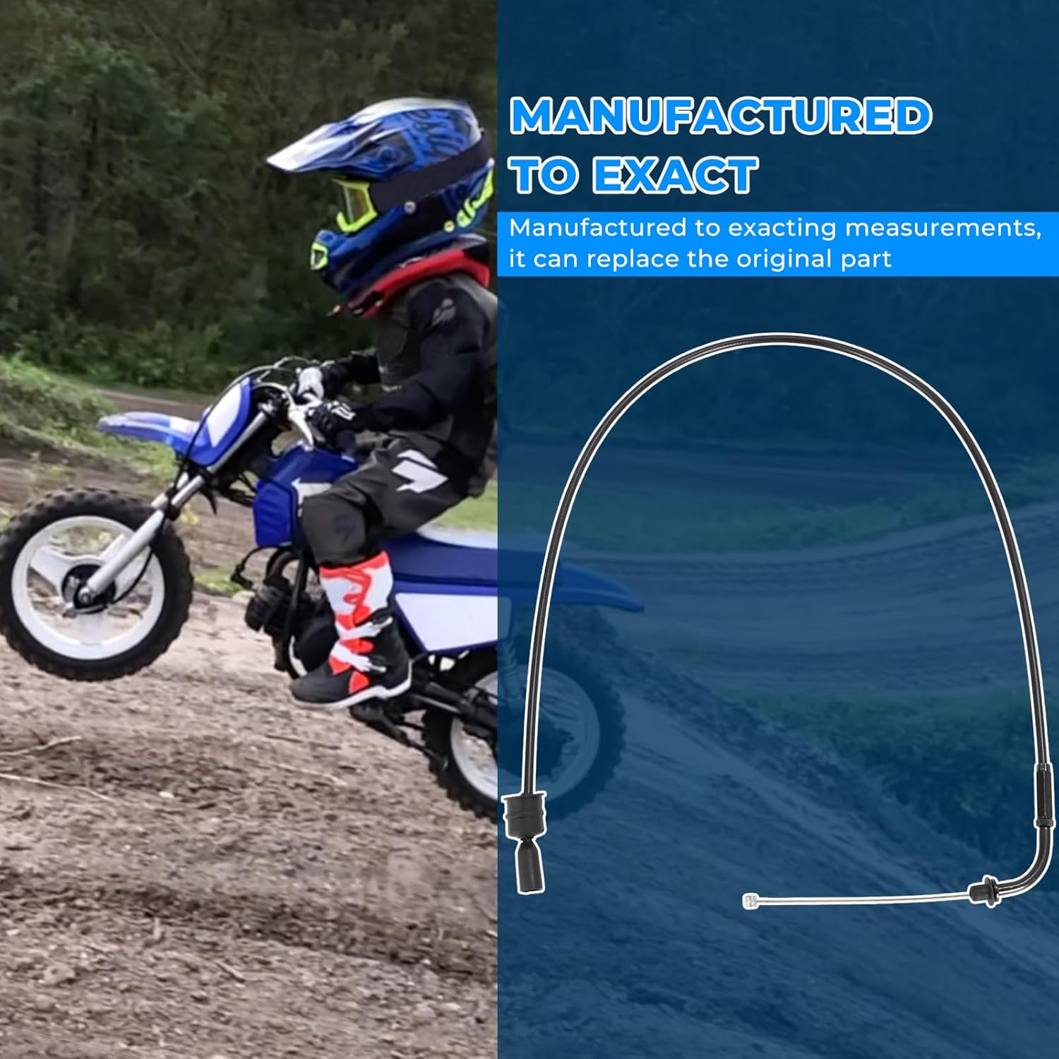 AUTOVIC Single Throttle Cable for Yamaha PW50 1981-2002 Throttle Cable for Oil Pump