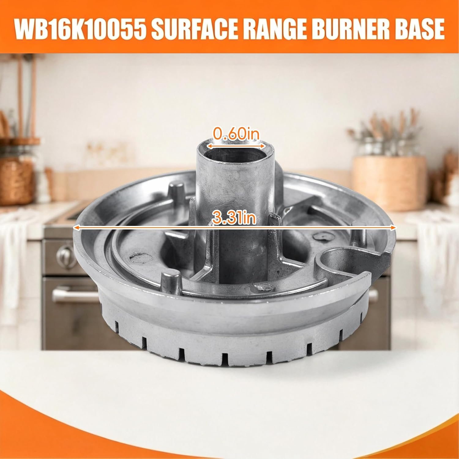 WB16K10055 Range Surface Burner Head Fit for GE 3-3/4"