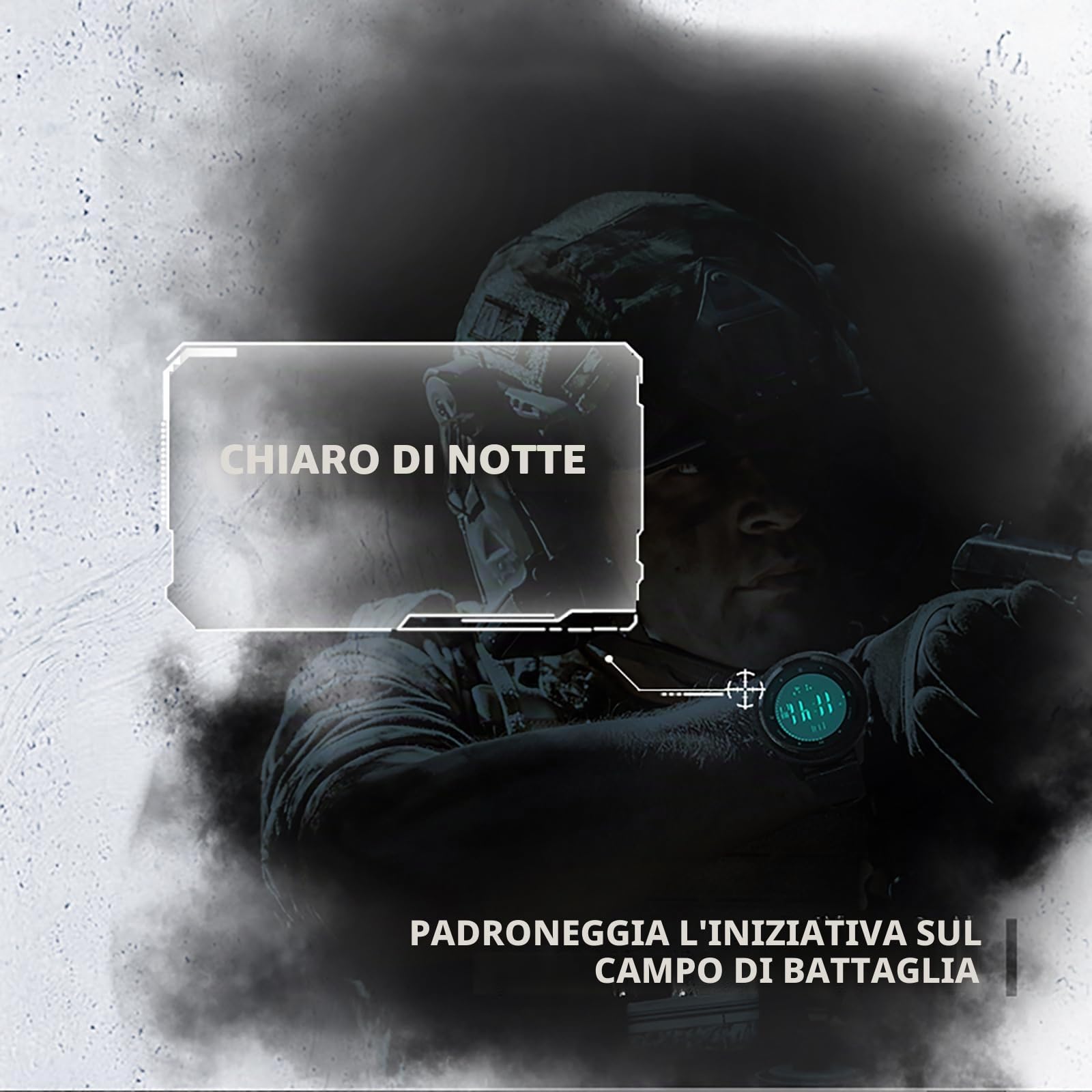 Orologio militare da uomo, bussola, altimetro, barometro, orologio digitale per attività all'aperto, contapassi, senza app e cellulare, orologio digitale robusto, orologio militare, orologio tattico,