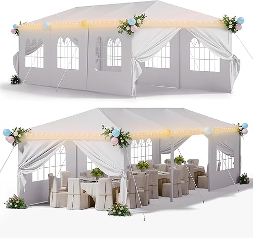 Miniatura 2 de Homall Tienda de campaña para fiestas de 10 x 30 pies, tienda de campaña al aire libre para fiestas, tienda de campaña a prueba de lluvia, cabina de