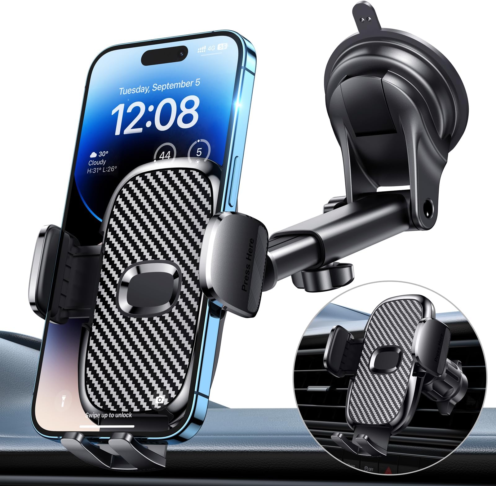 Arteck Car Mount, Universal Mobile Phone Car Mount Holder