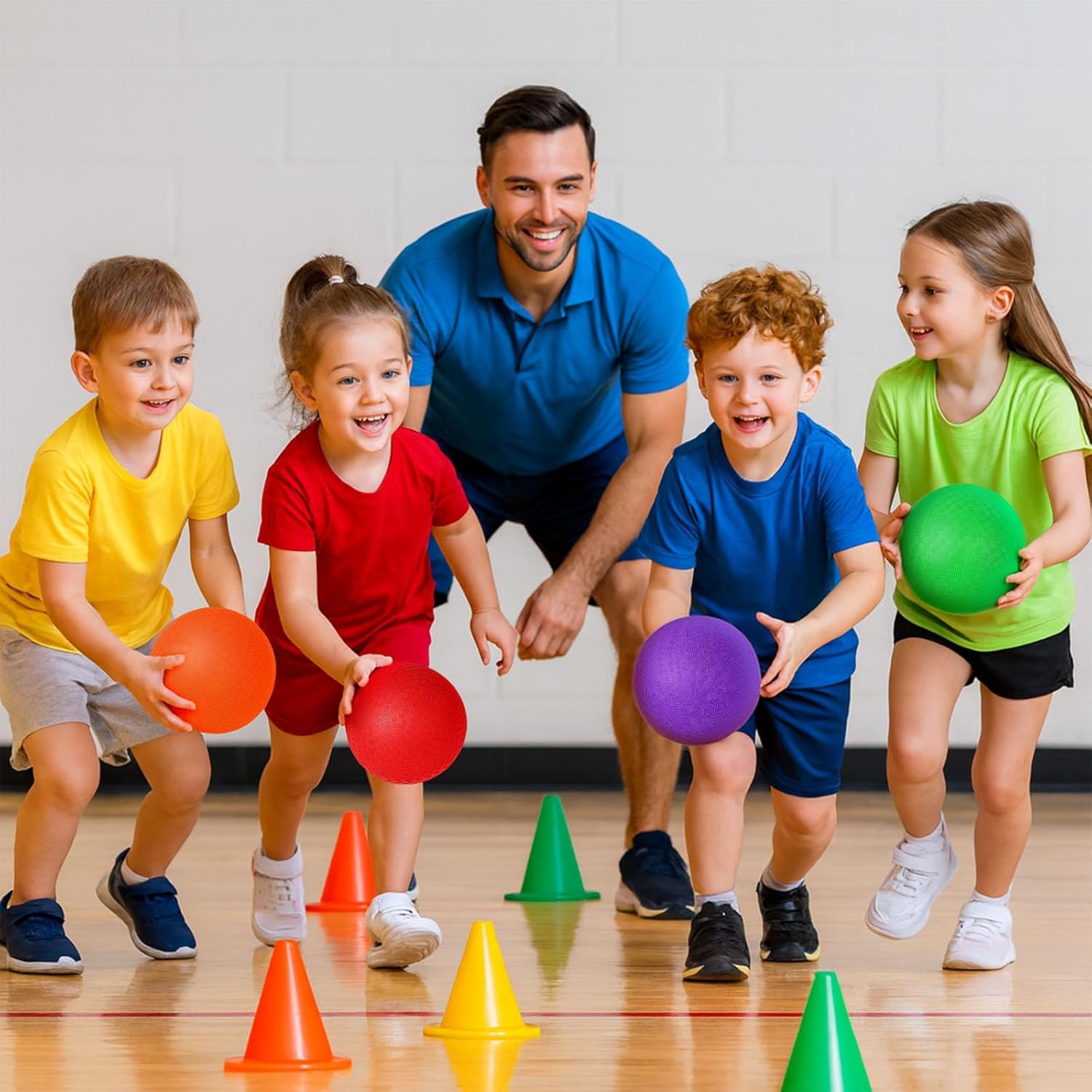 Shindel 6PCS Playground Ball with Air Pump, 5inch Inflatable Dodge Ball for Kids Indoor Outdoor - Image 5