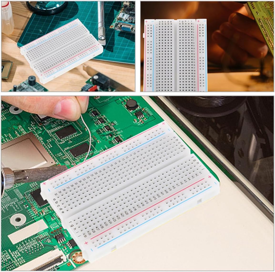 4pcs Small Breadboard 400 Tie Point Solderless ABS Mini Kit