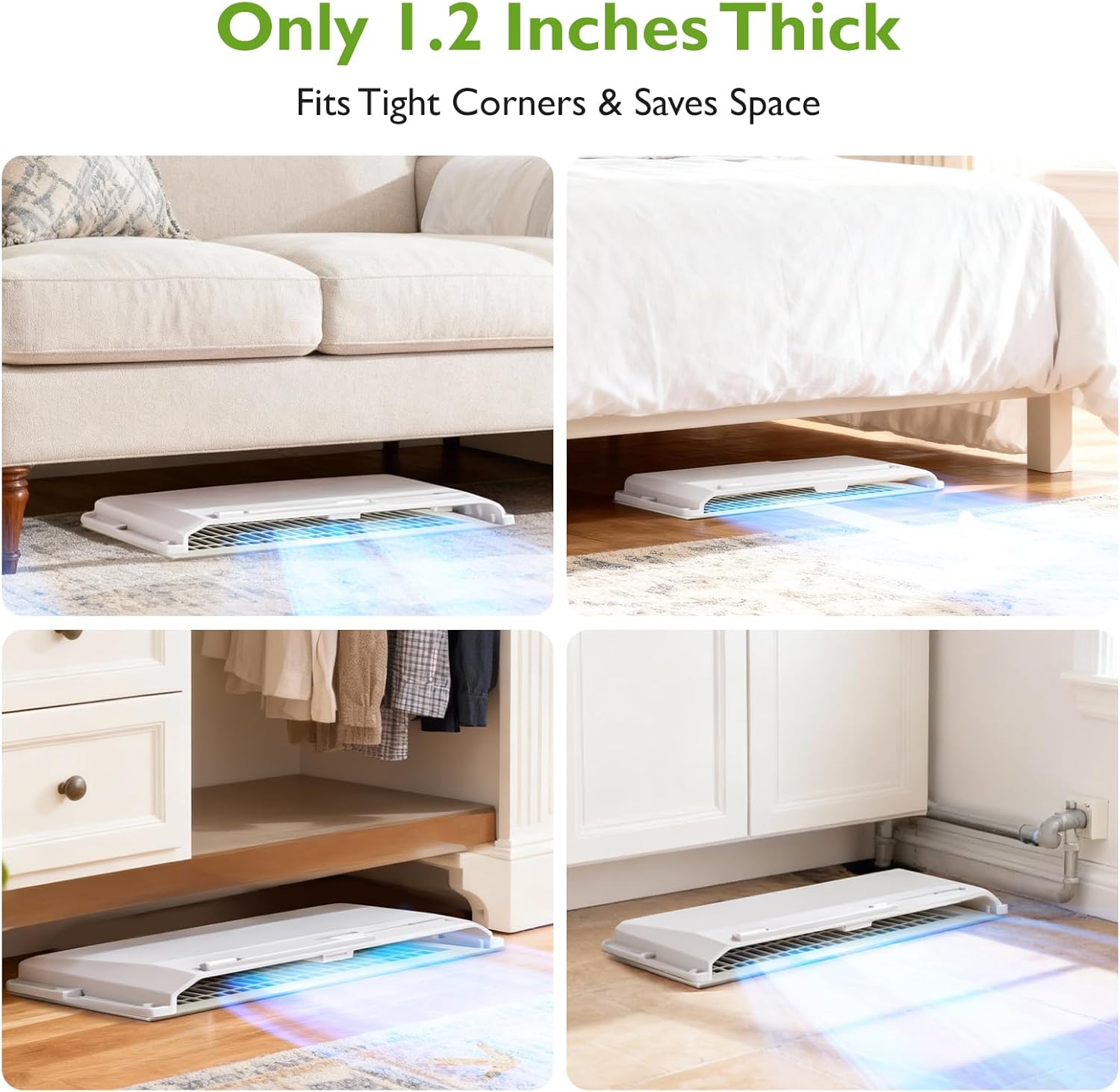 Air Vent Extender for Under Furniture, Floor Vent Deflector for Under Couch or Bed, Adjustable Width 8"-12.2", Two Length Options (4.8" & 18.7"), Magnetic Wall & AC Vent Extender - Image 6