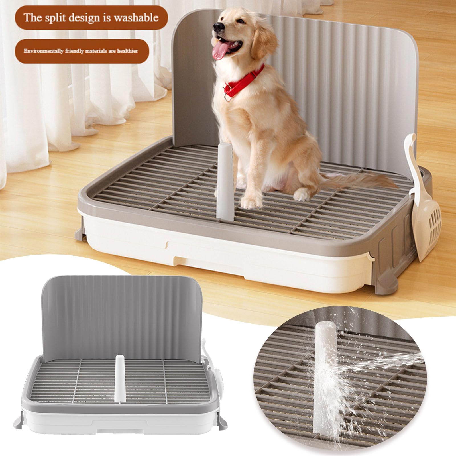 Aseo para perros, baño para perros, cuarto de baño para perros, inodoro para cachorros, estación de orina robusta, inodoro multifuncional para perros, aseo para perros para interiores, bandeja para