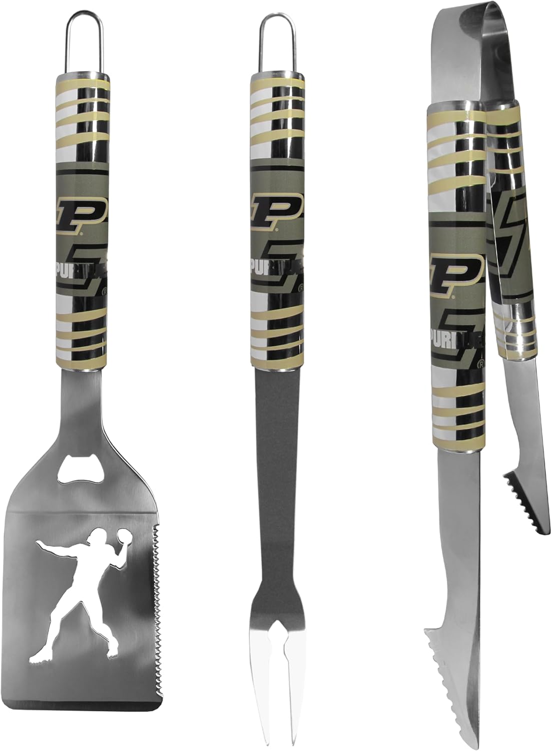 Siskiyou Sports NCAA Purdue Boilermakers 3 pc Tailgater BBQ Tools, One Size, Team Colors