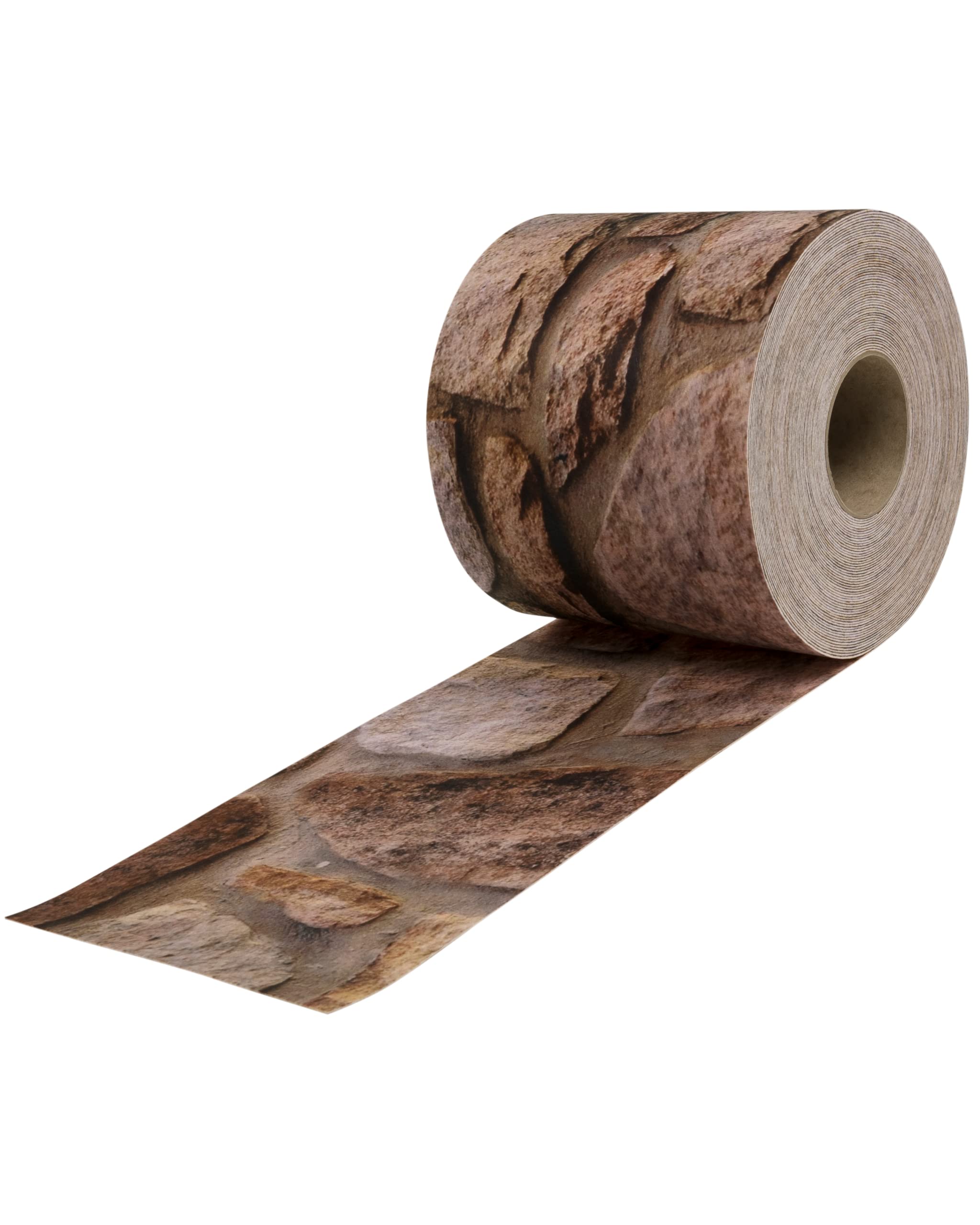 Sichtschutzstreifen Polyester - nachhaltiger Sichtschutz für Doppelstabmattenzaun - Motiv Windschutz 26 m x 19 cm - Sichtschutz-Rolle - Sandstein