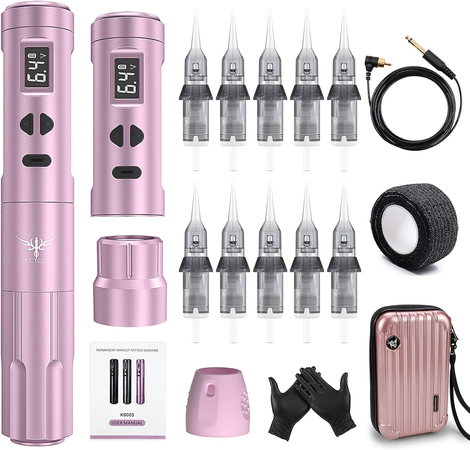 MACCHINA PER TATUAGGI wireless penna rotante 2400 mAh batteria motore