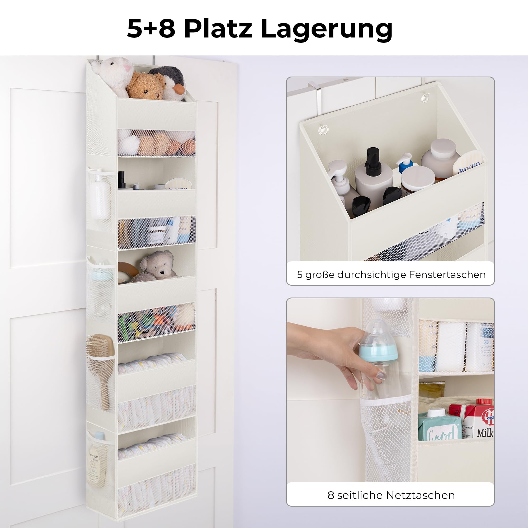 GRANNY SAYS Bündel aus Scatola porta giochi bambini und Porta Oggetti da Appendere con 5 Tasche