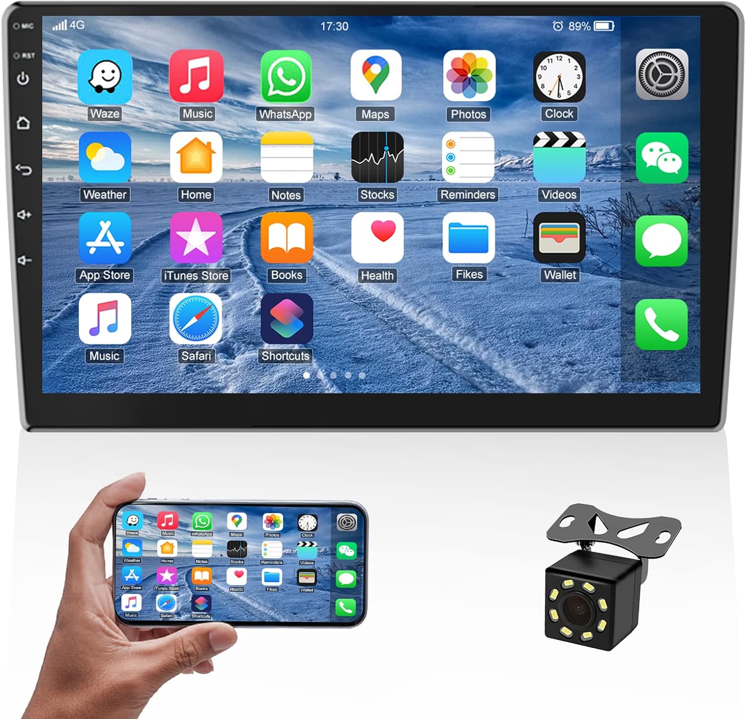 10.1 Inch Android Double Din Car Stereo Touch Screen Car Radio with WiFi GPS Navigation Mirror Link Car Multimedia Player Support Bluetooth FM Radio Receiver Dual USB Input with Backup Camera 10.1 Inch Android Double Din Car Stereo Touch Screen Car Radio with WiFi GPS Navigation Mirror Link Car Multimedia Player Support Bluetooth FM Radio Receiver Dual USB Input with Backup Camera