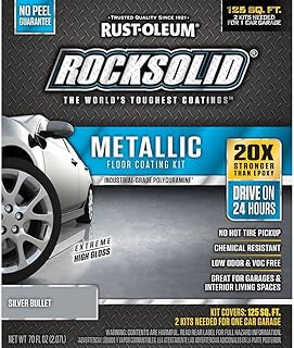 Rust-Oleum 286983 Metallic Floor Coating Kit-Silver Bullet