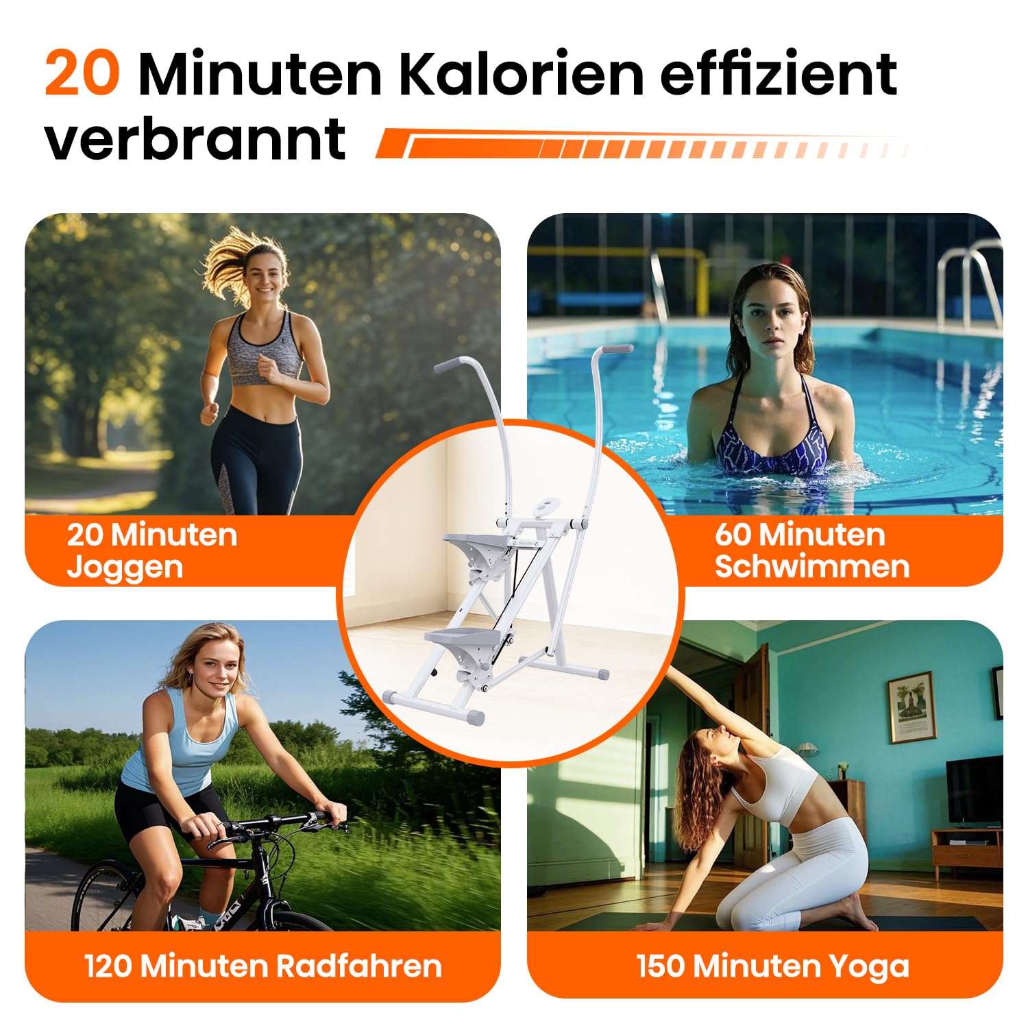 NICEDAY Stair Stepper für zuhause mit Handyhalterung