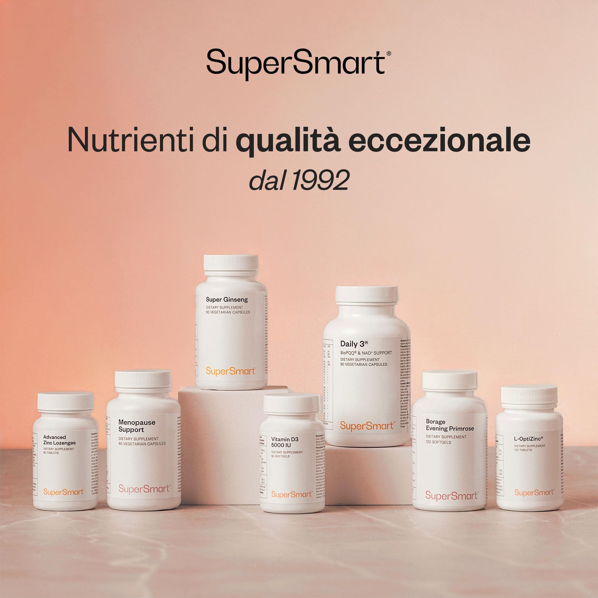 Ornitina alfa chetoglutarato (OKG) - Aumenta la produzione degli ormoni della crescita - Contribuisce alla sintesi proteica e all'aumento della massa muscolare - Vegano - SuperSmart