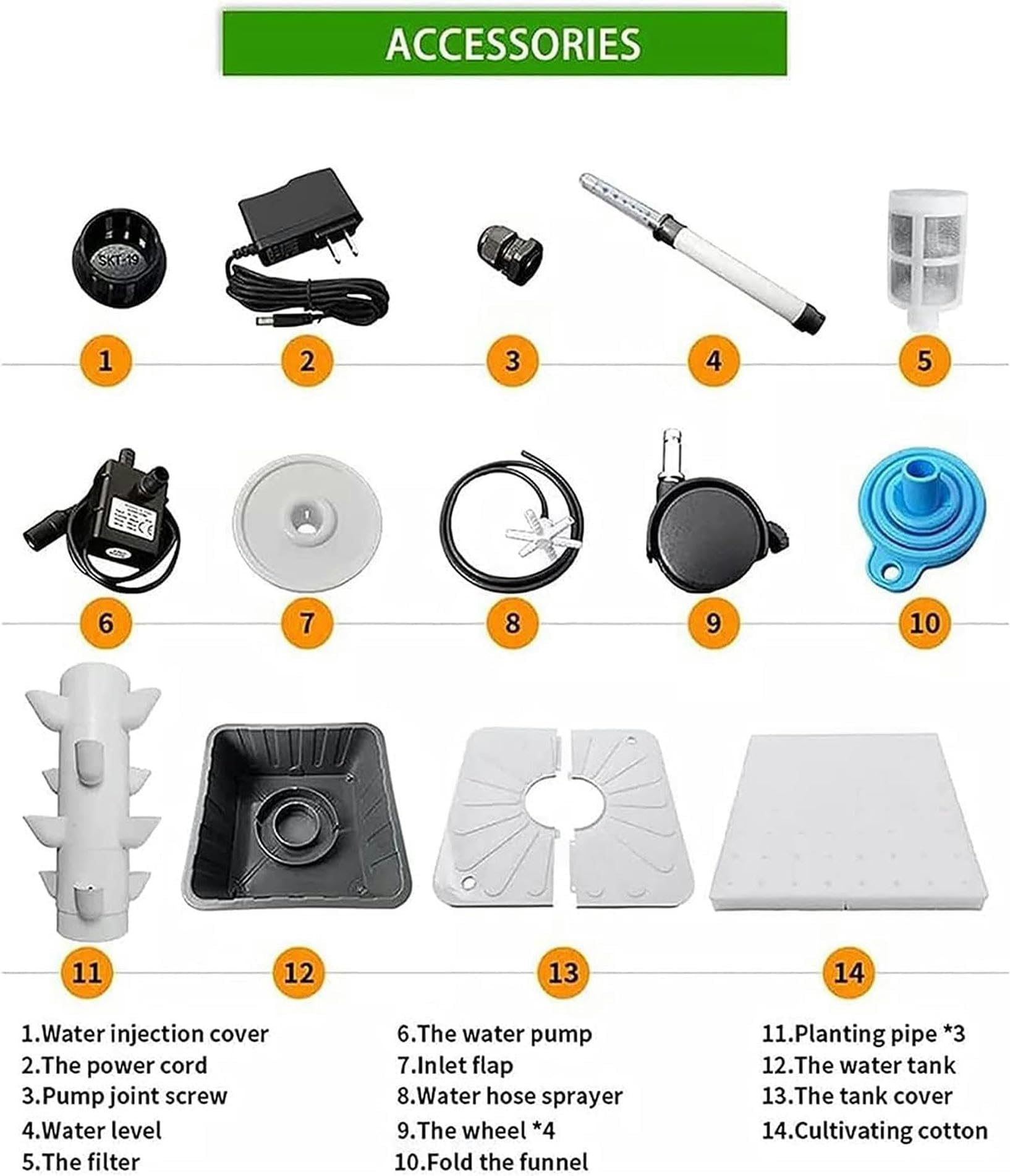 Kits de Cultivo hidropónico Sistema de Cultivo hidropónico para Hierbas, Frutas y Verduras de Interior - Adaptador de Torre aeropónica, Sistema hidropónico de 45 Orificios