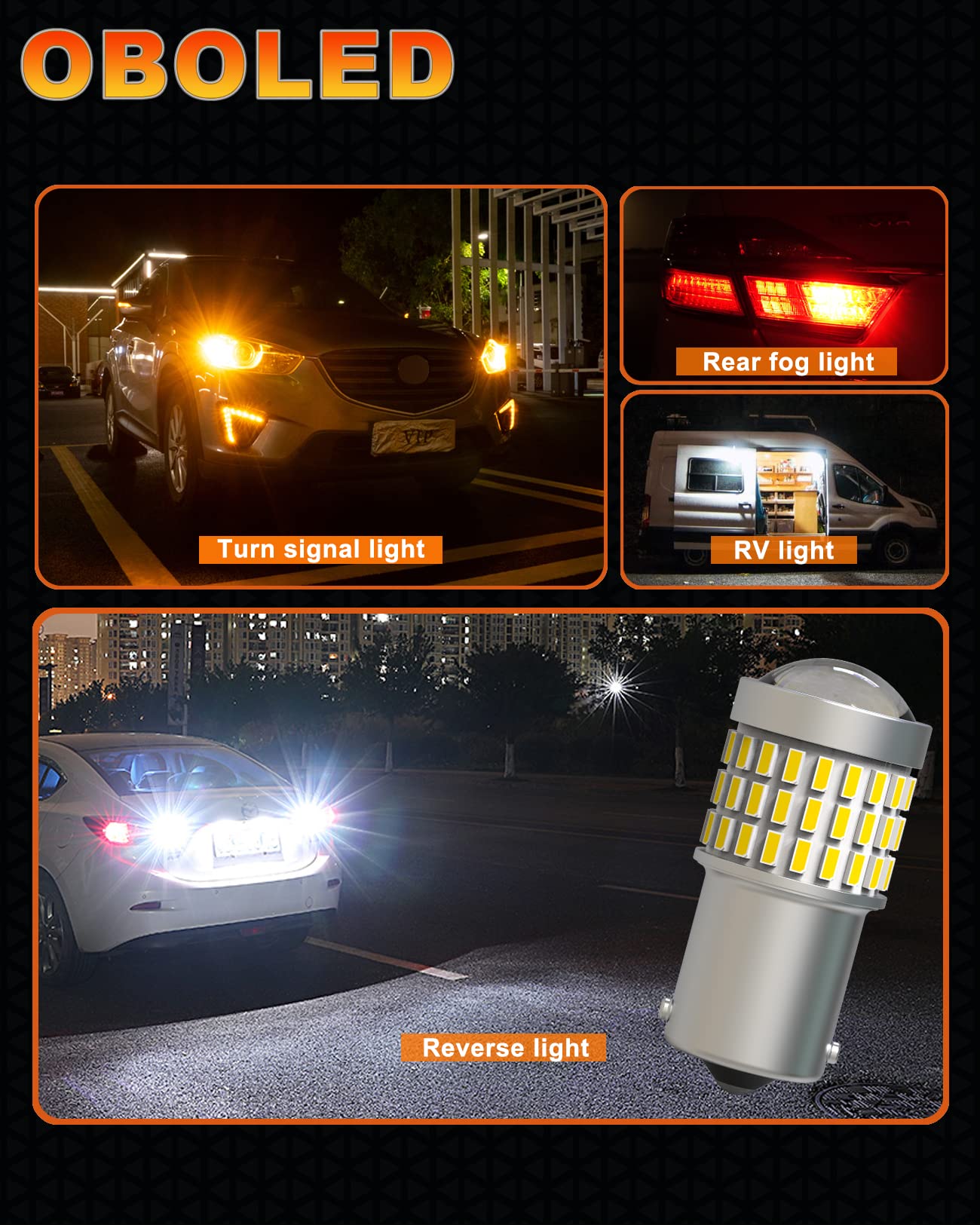 Ampoules LED P21W Super Lumineuses Pour Voiture - Feux Recul, Clignotants, DRL - 36 SMD 6500K Blanc Pur