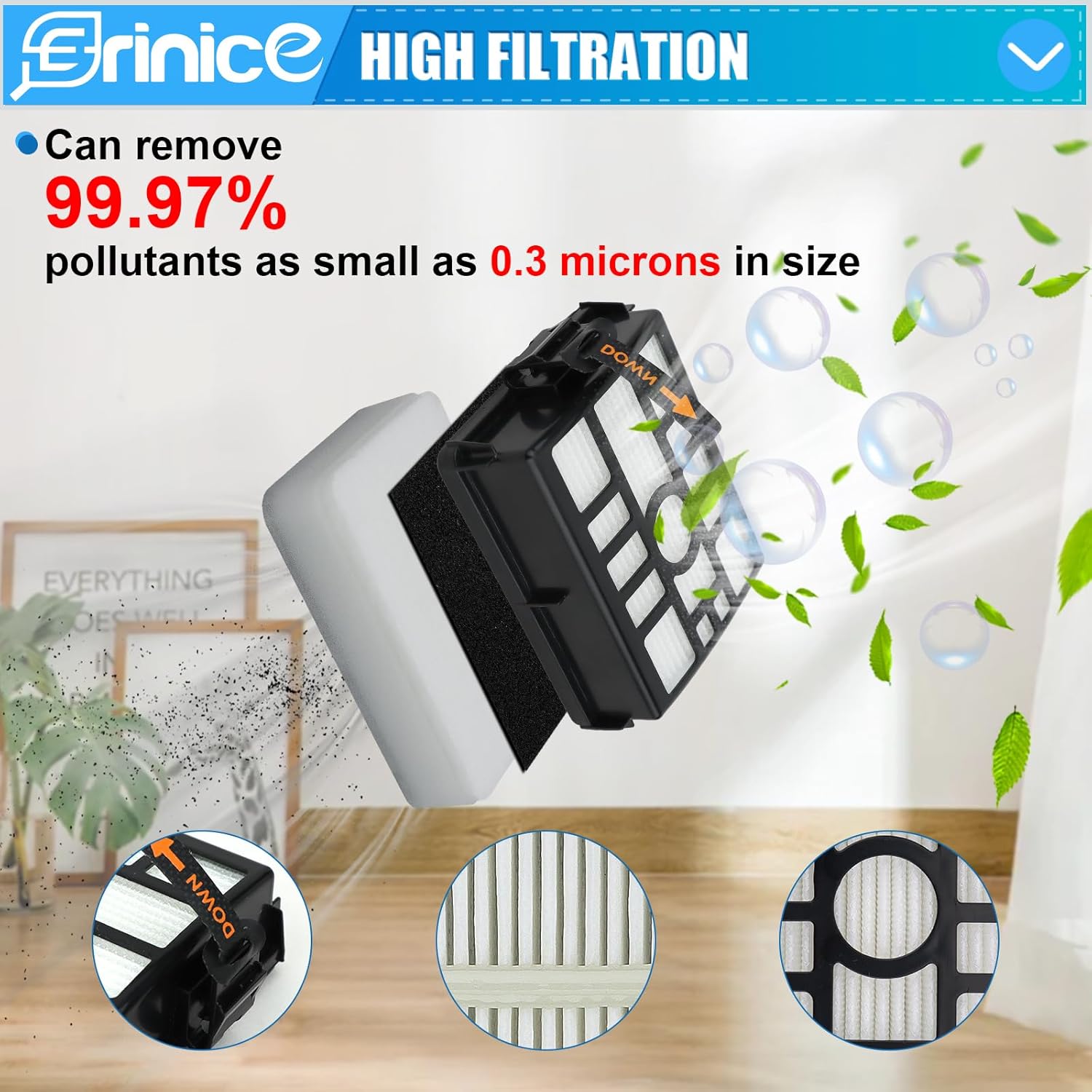 IW3511 IW3120 Filters Replacement Parts for Shark Detect Pro Auto-Empty System Cordless Stick Vacuum IW3615 Accessories for Shark Detect Pro Cordless Vacuum IW1111 IW1120 Filter Set, 13 pack