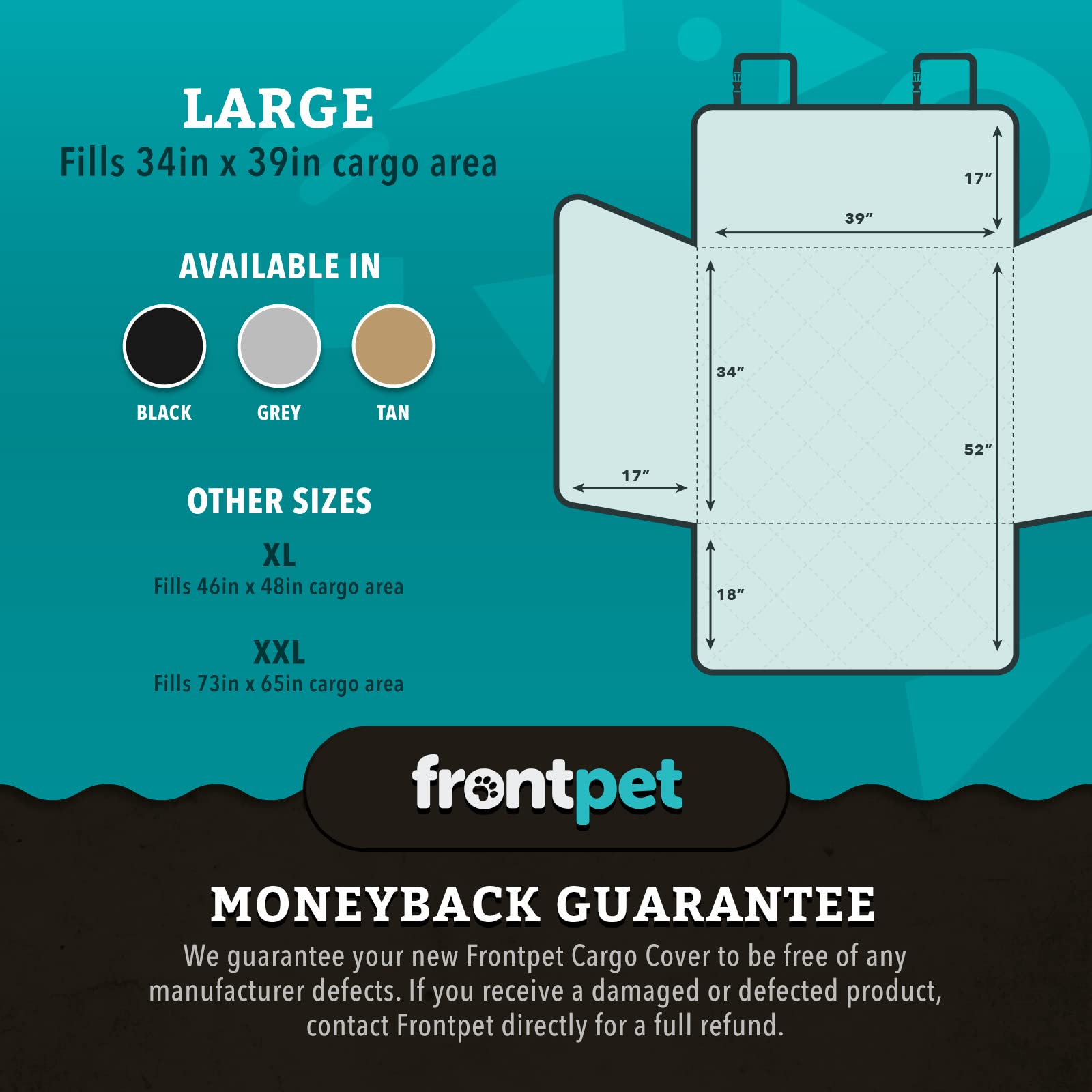 frontpet suv cargo cover