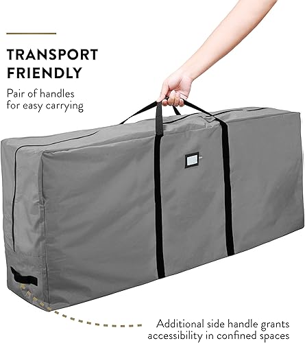 Miniatura 4 de Bolsa de alta calidad para guardar el árbol de Navidad, para árboles artificiales desarmados de hasta 7.5 pies de alto, tiene asas duraderas y un