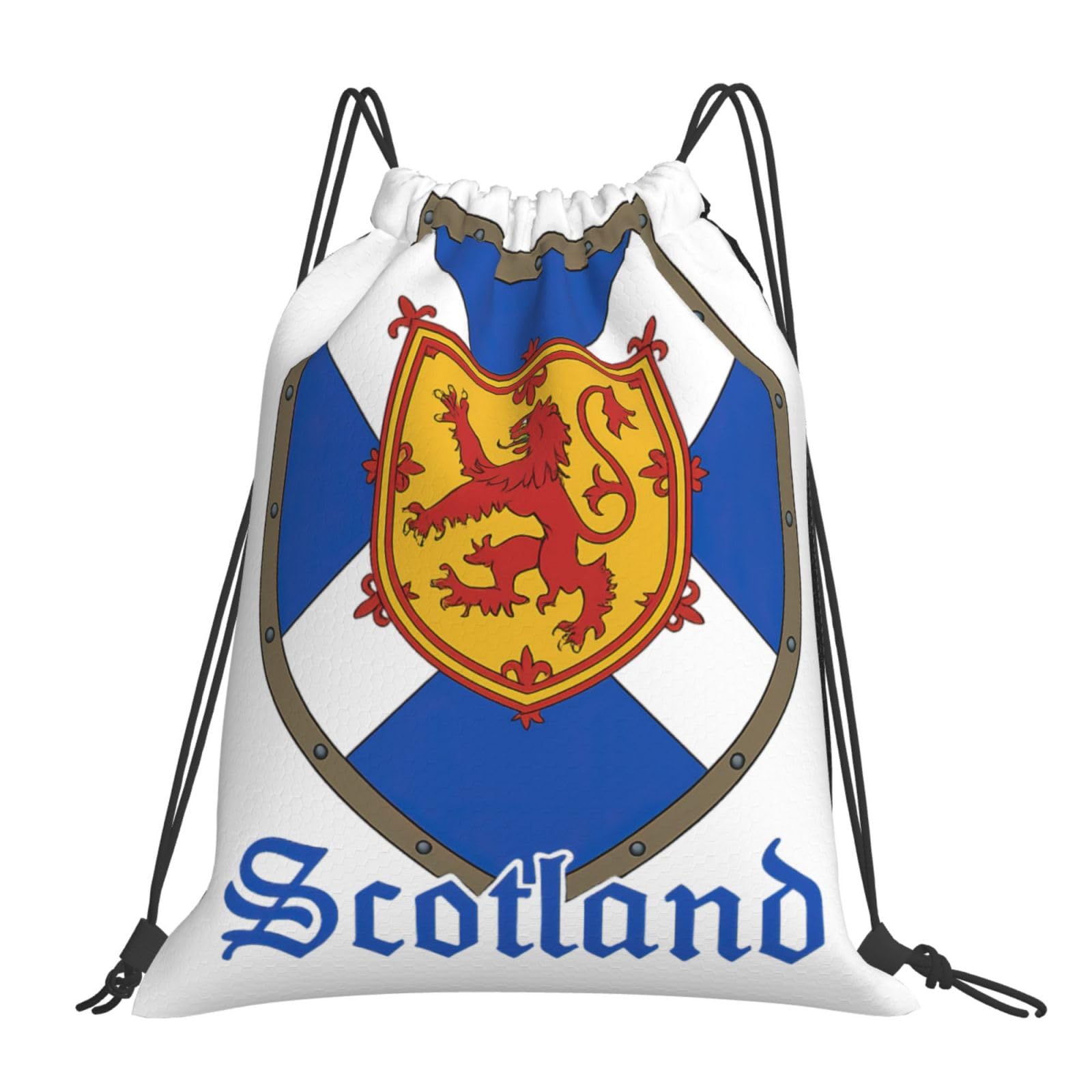 Cxzmnba Scotland Shield With Lion Unisex Drawstring Backpack, Gym Bag, Sport Bag, Lightweight Bag for Travel, Work, School