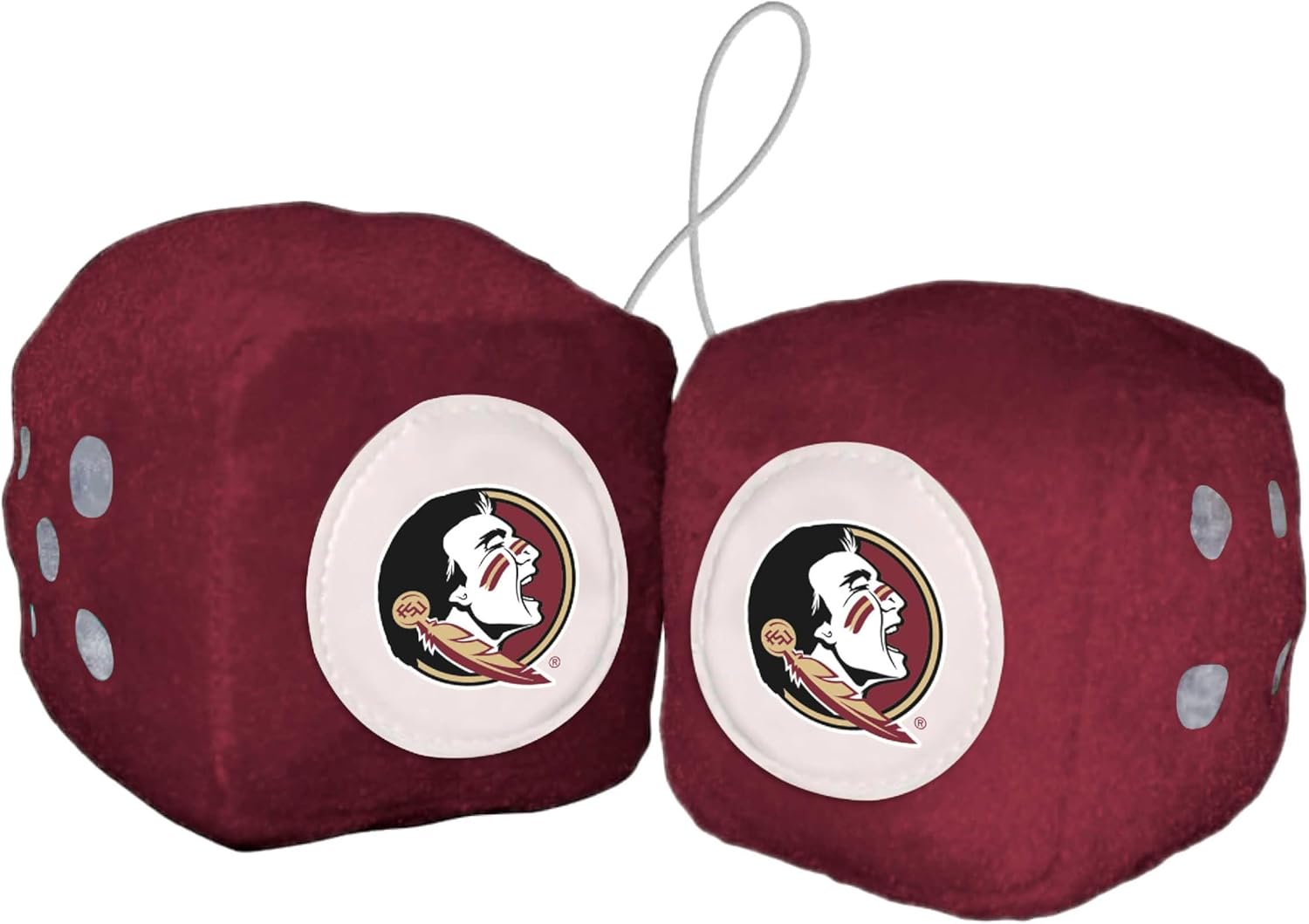 FANMATS 32009 Florida State Team Color Fuzzy Dice Décor 3" Set