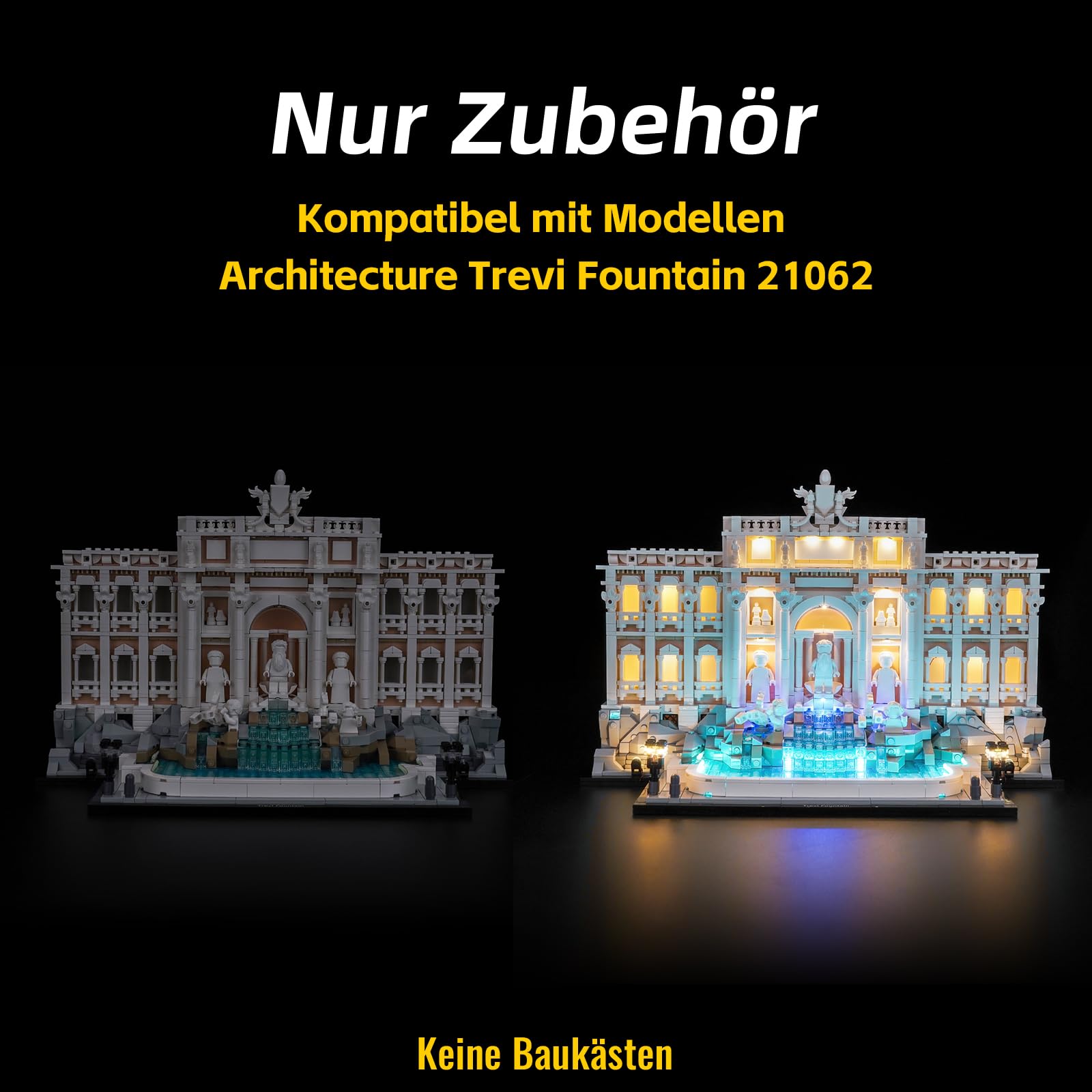 Led Light Set Compatible with Lego Trevi Fountain 21062 (No Model), Decoration Lighting Set for 21062 Trevi Fountain Creative Toys - Image 2