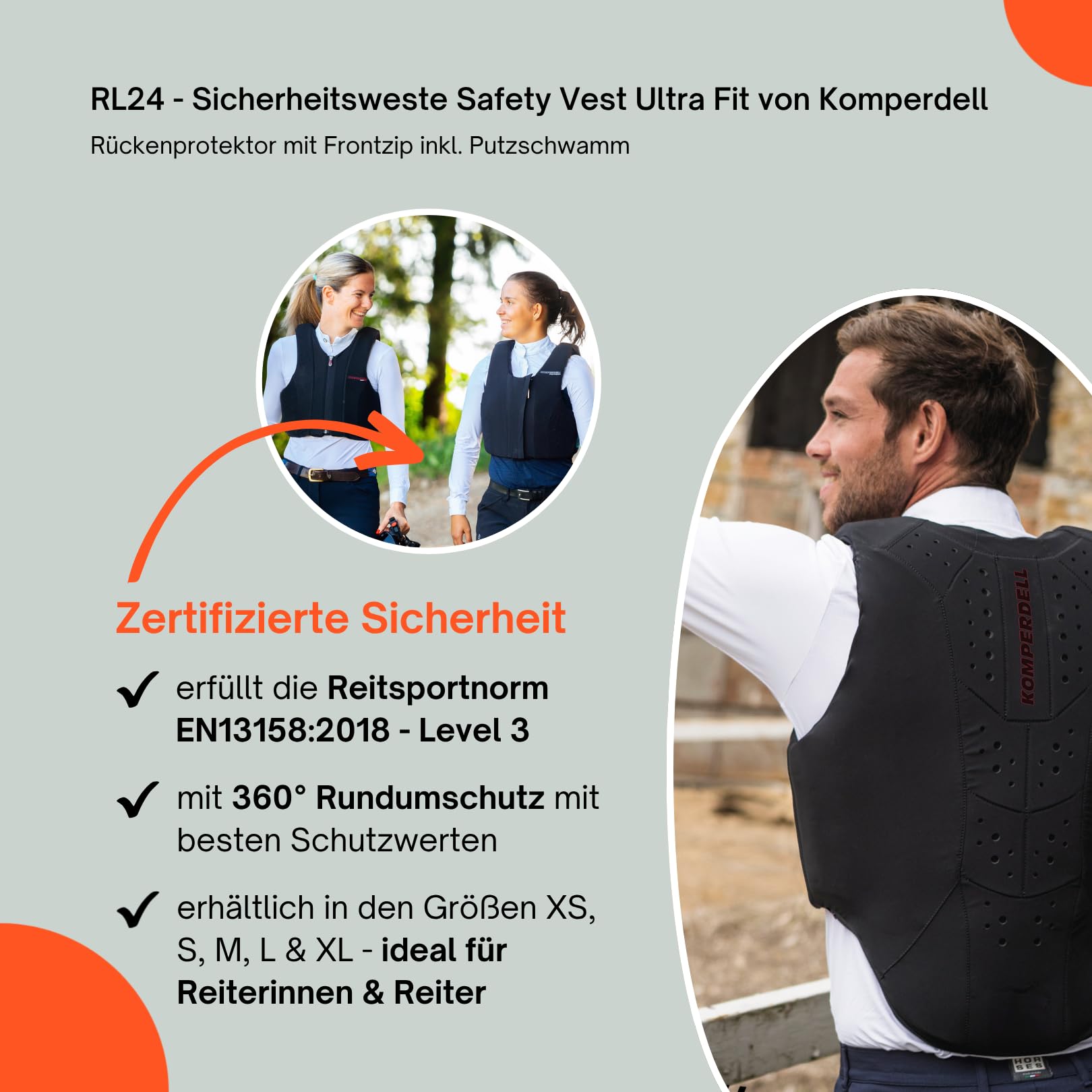 RL24 - Sicherheitsweste Safety Vest Ultra Fit – Schwarz – XS-XL