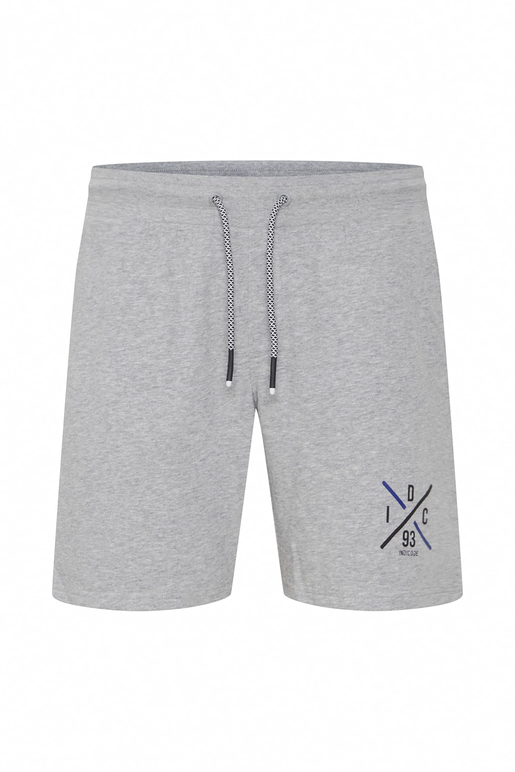 Indicode DHallum Herren Sweat Shorts Sweatshorts Kurze Hose Jogginghose mit Kordeln und Print Regular Fit